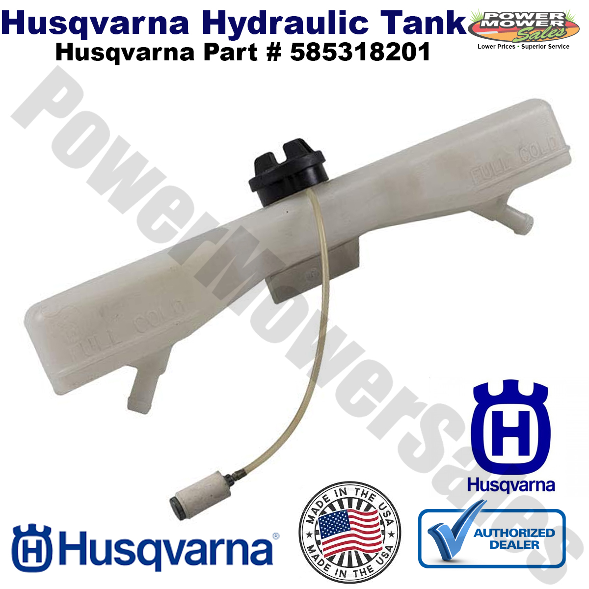 Husqvarna Mower Hydraulic Tank Expansion w Cap MZ 48 52 54 / 585318201