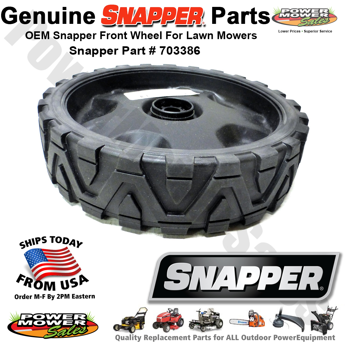 Snapper Front Wheel for Lawn Mowers 1696597 1696598 1696606 1696607 /