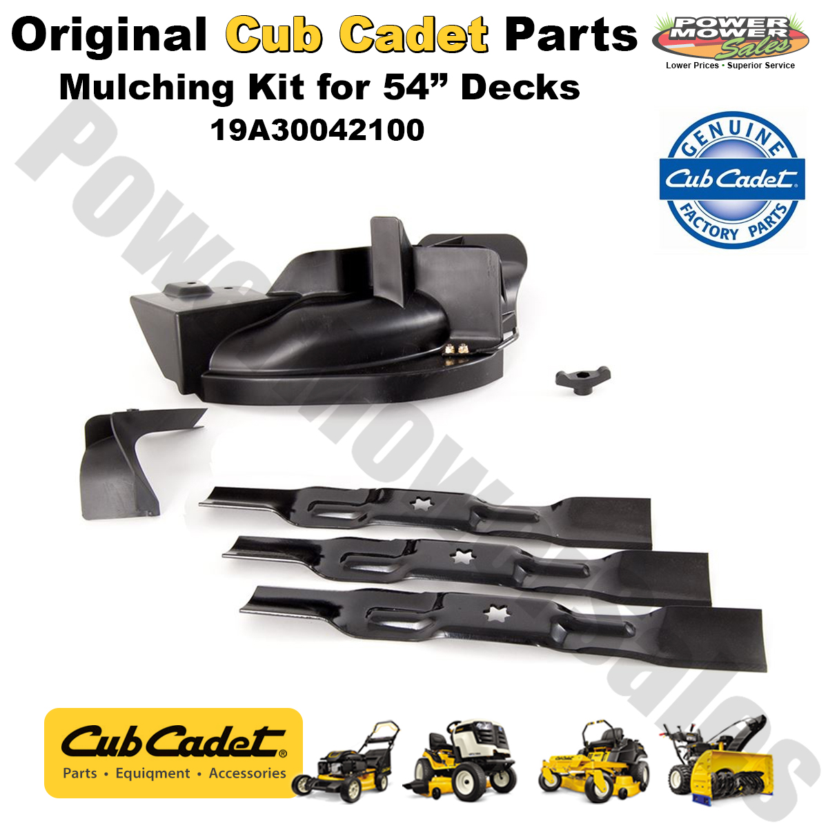 Cub Cadet Mulching Kit for 54” Deck for Zero Turn Lawn Mowers