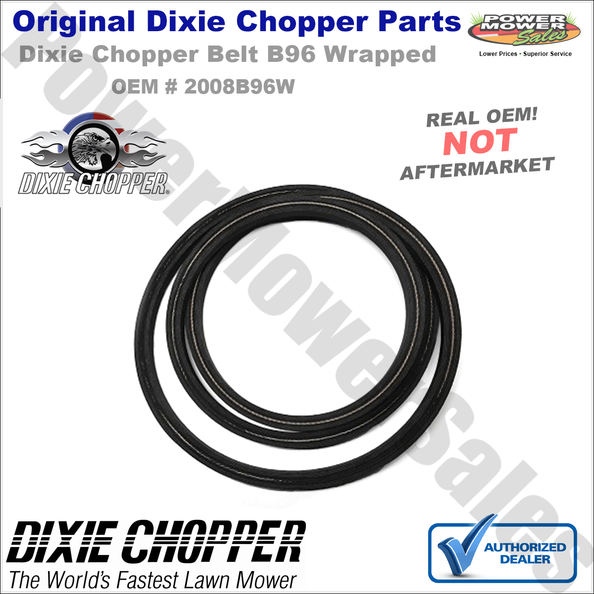 2008B96W Dixie Chopper B96 Wrapped Belt for Lawn Mowers eBay