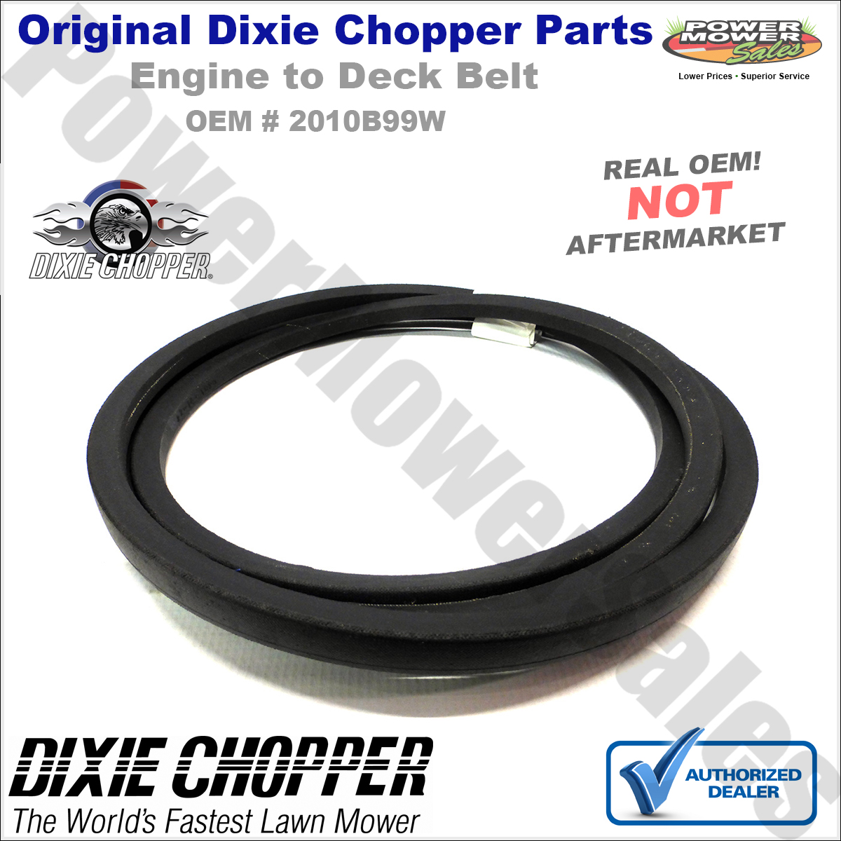 2010B99W Dixie Chopper B99 Wrapped Engine to Deck Belt for Lawn Mowers