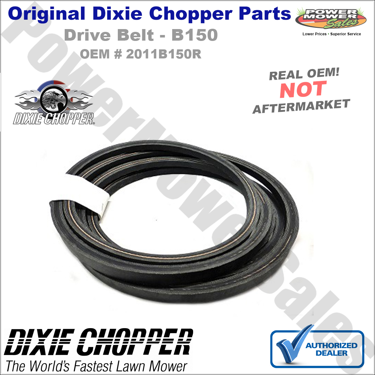 2011B150R Dixie Chopper B150 Drive Belt for Zee 1 (2012) Lawn Mowers