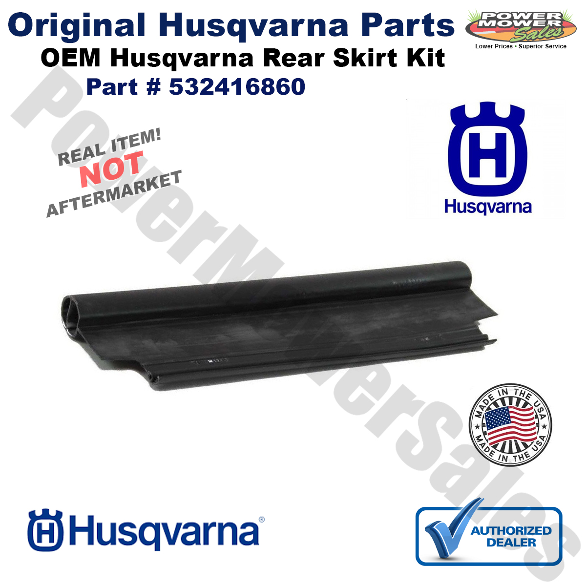 Husqvarna Lawn Mower Rear Skirt Kit 21 Push/ 532416860, 532418655, 418655 /  5521P, 7021P, LC121P, 5521L