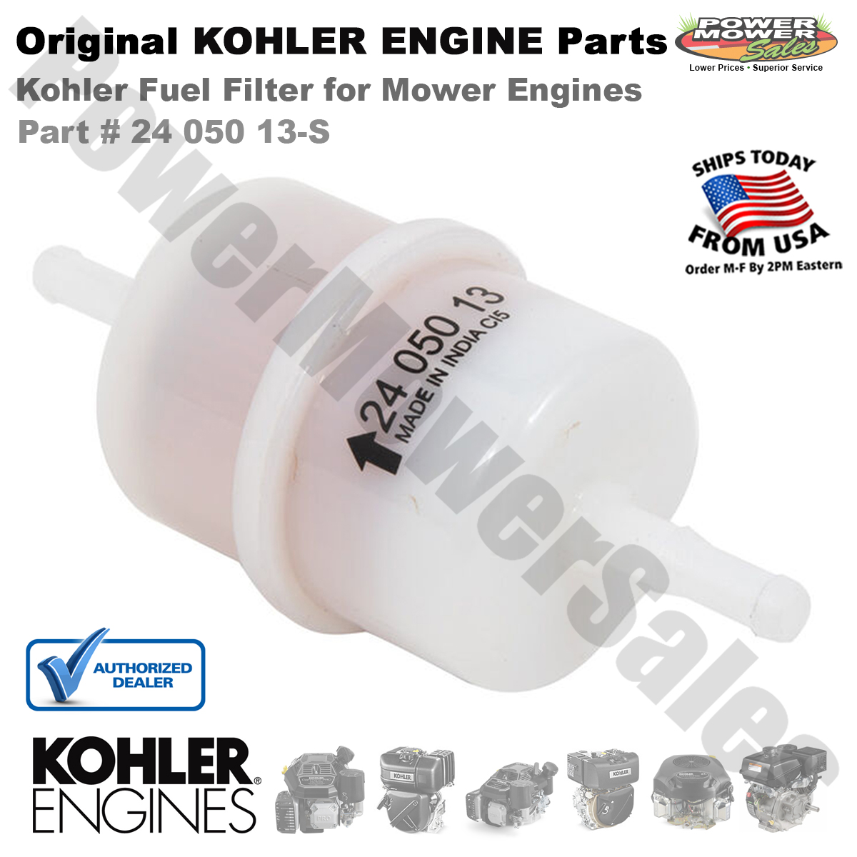 OEM Kohler Fuel Filter 24-050-02-S / 24-050-10-S – Fits CV, CH, LV, LH Engines – USA Seller