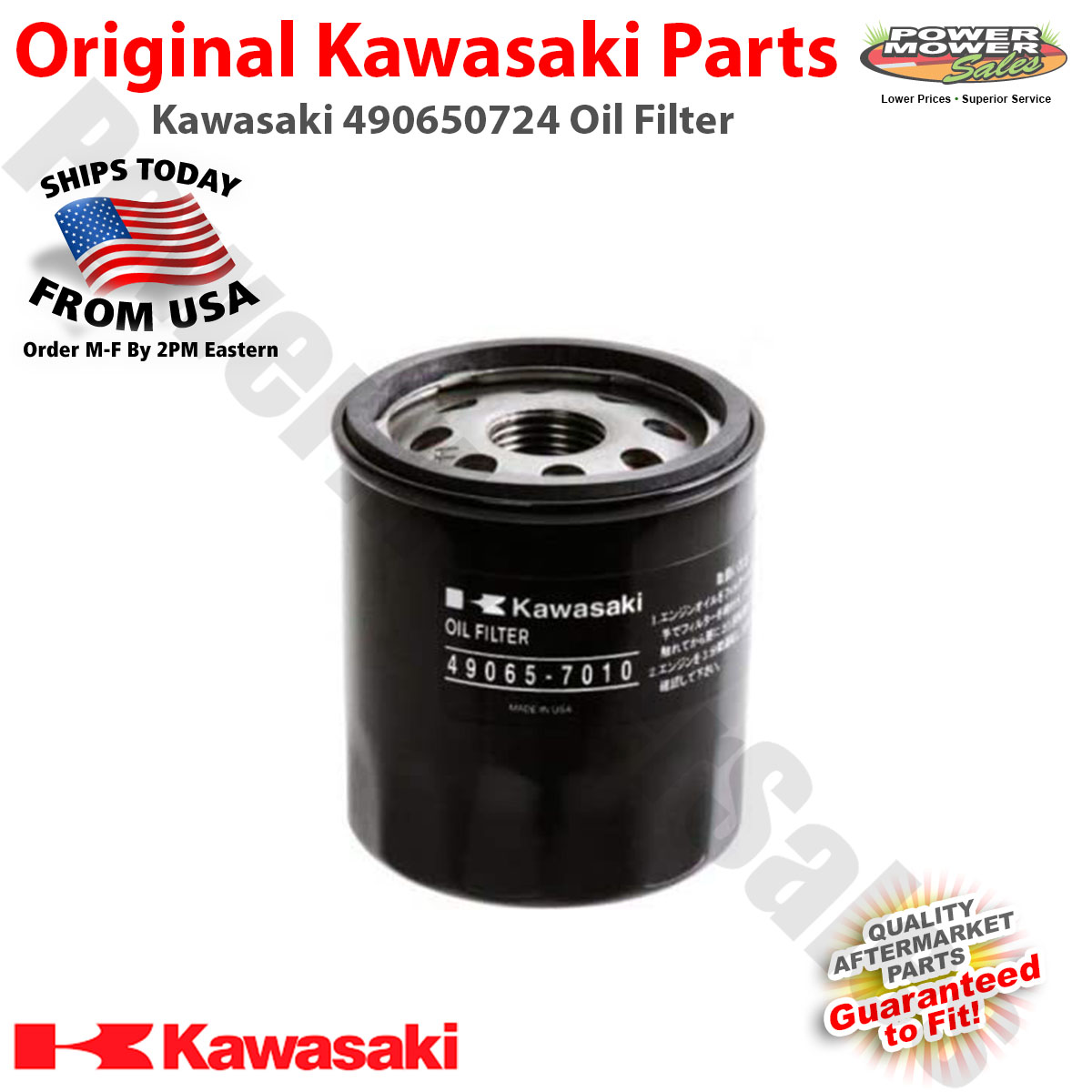 Kawasaki Oil Filter 490650724 49065 7010 For Fh541v Fh580v Ebay