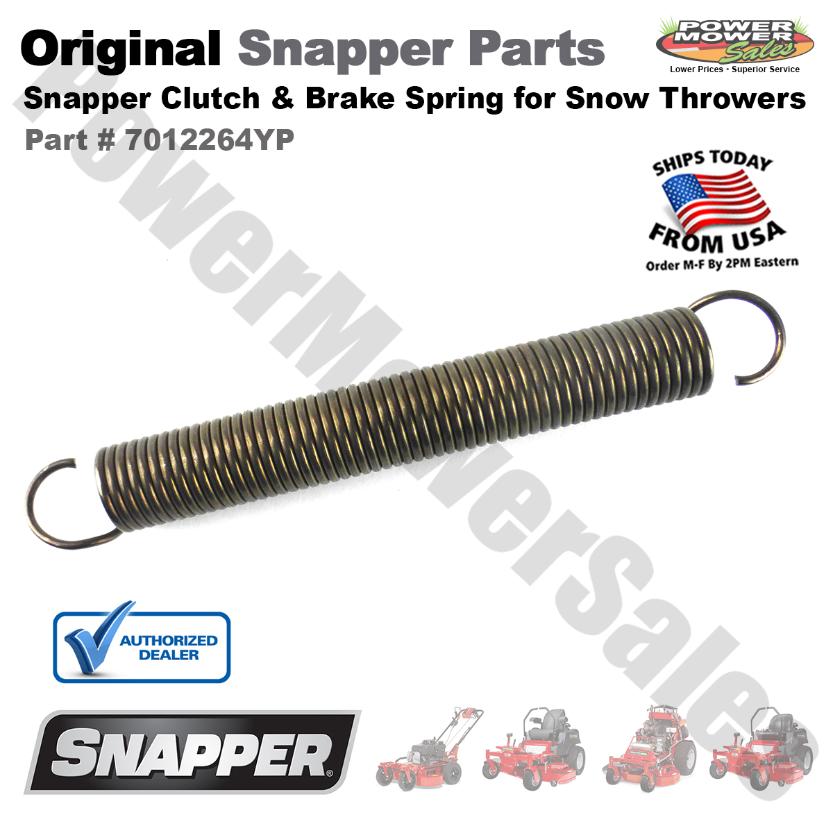 Snapper OEM Clutch & Brake Spring for Lawn Mowers & Snow Throwers