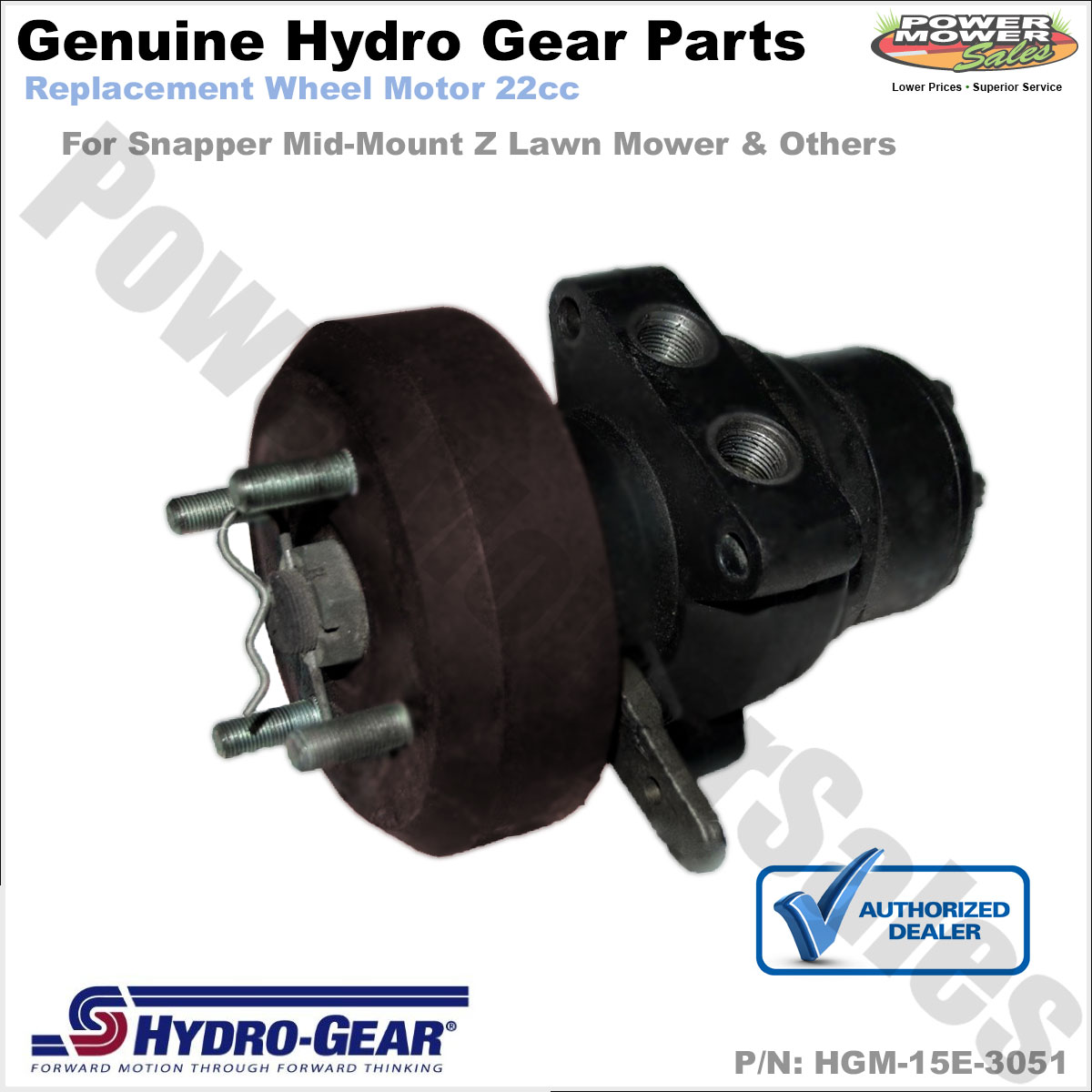 Hydro Gear Wheel Motor 22cc / Snapper MidMount Z Mowers & Others / HGM15E3051 eBay
