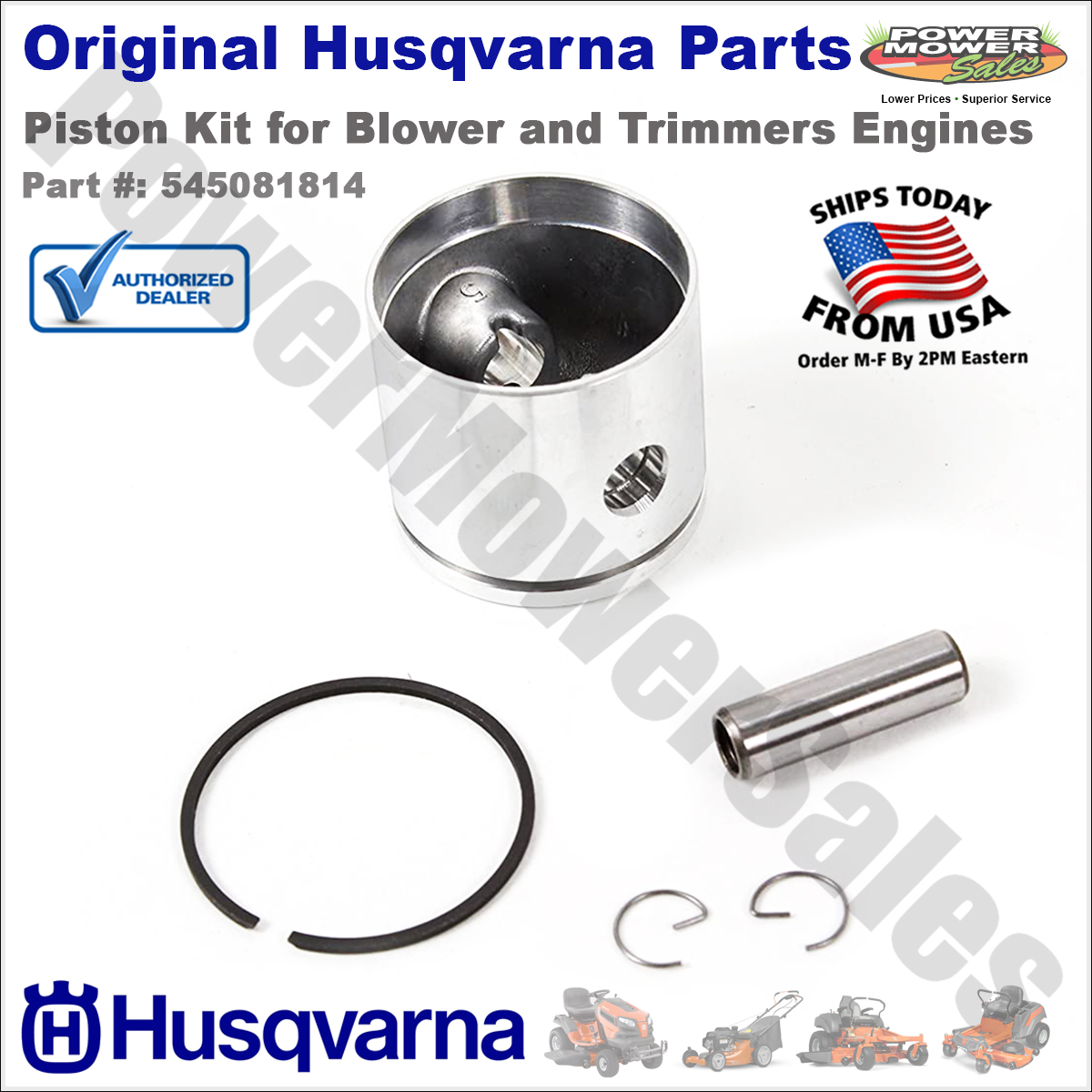 Kompletný piest pre motorové píly Husqvarna 254 45 mm (OEM 503503701