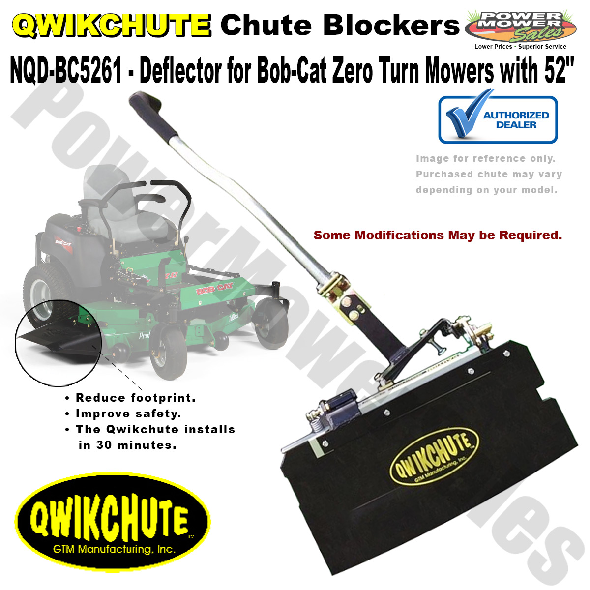 Chute Blocker Qwikchute Deflector For Hustler Z4 Lawn Mowers
