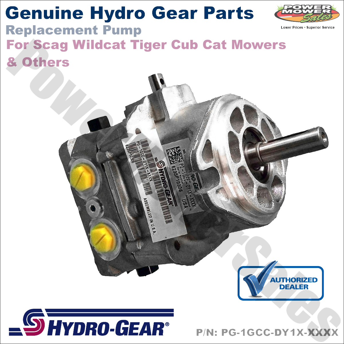 Hydro Gear Pump PG-1GCC-DY1X-XXXX Scag Wildcat Tiger Cub Mowers