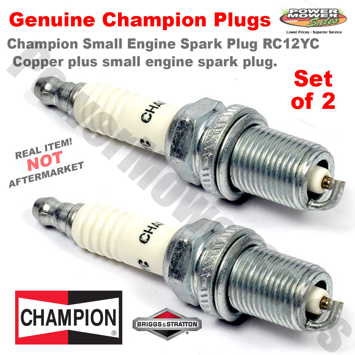 Spark Plug (2 Pack) / Champion Copper Plus RC12YC / Champion 71