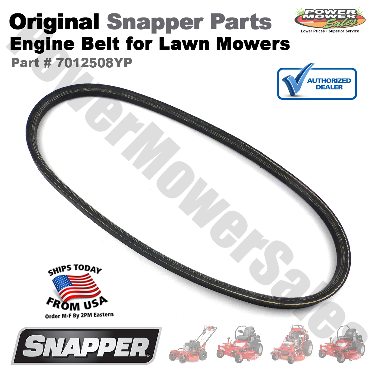 Cintura Motore Snapper Originale Per Tosaerba Modelli 21351P, 21351PD, 21351PS - MPN 7012508YP