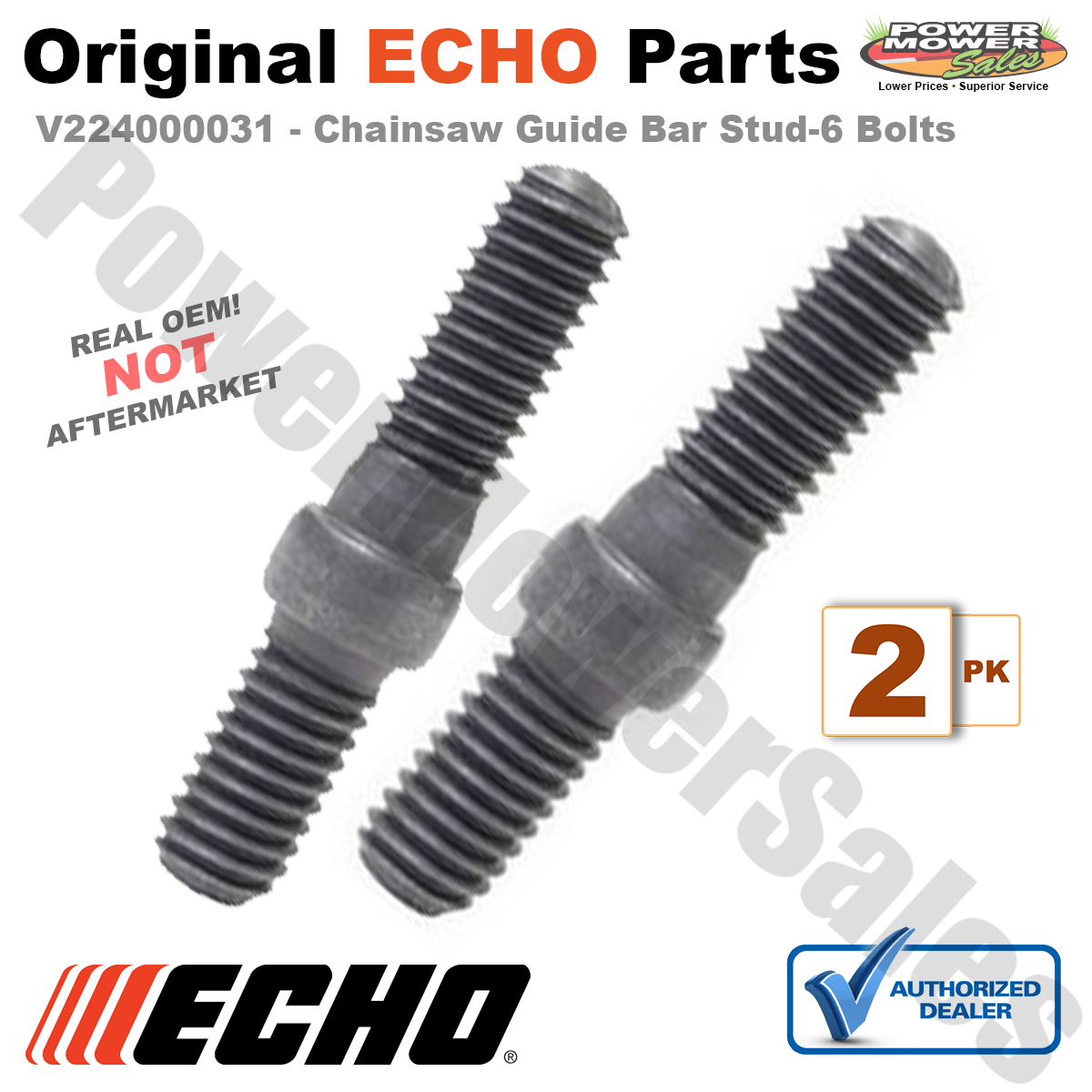 V224000031 V224000030 Echo Chainsaw Guide Bar Stud6 Bolts CS300 CS