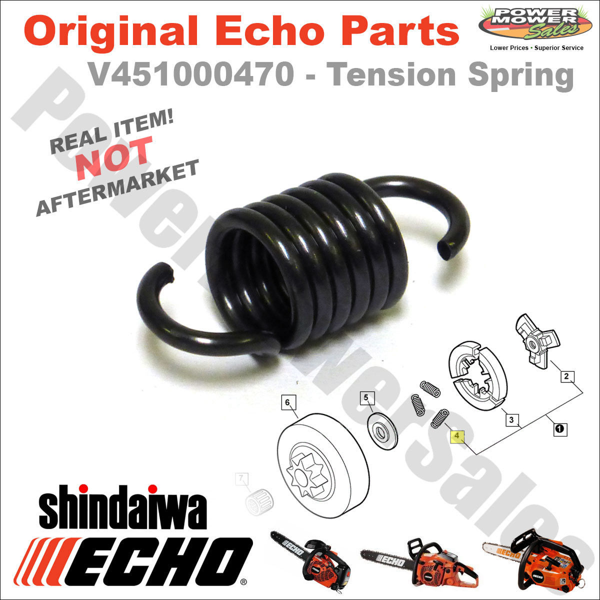 Original Echo / Shindaiwa Replacement Chainsaw Clutch Tension Springs