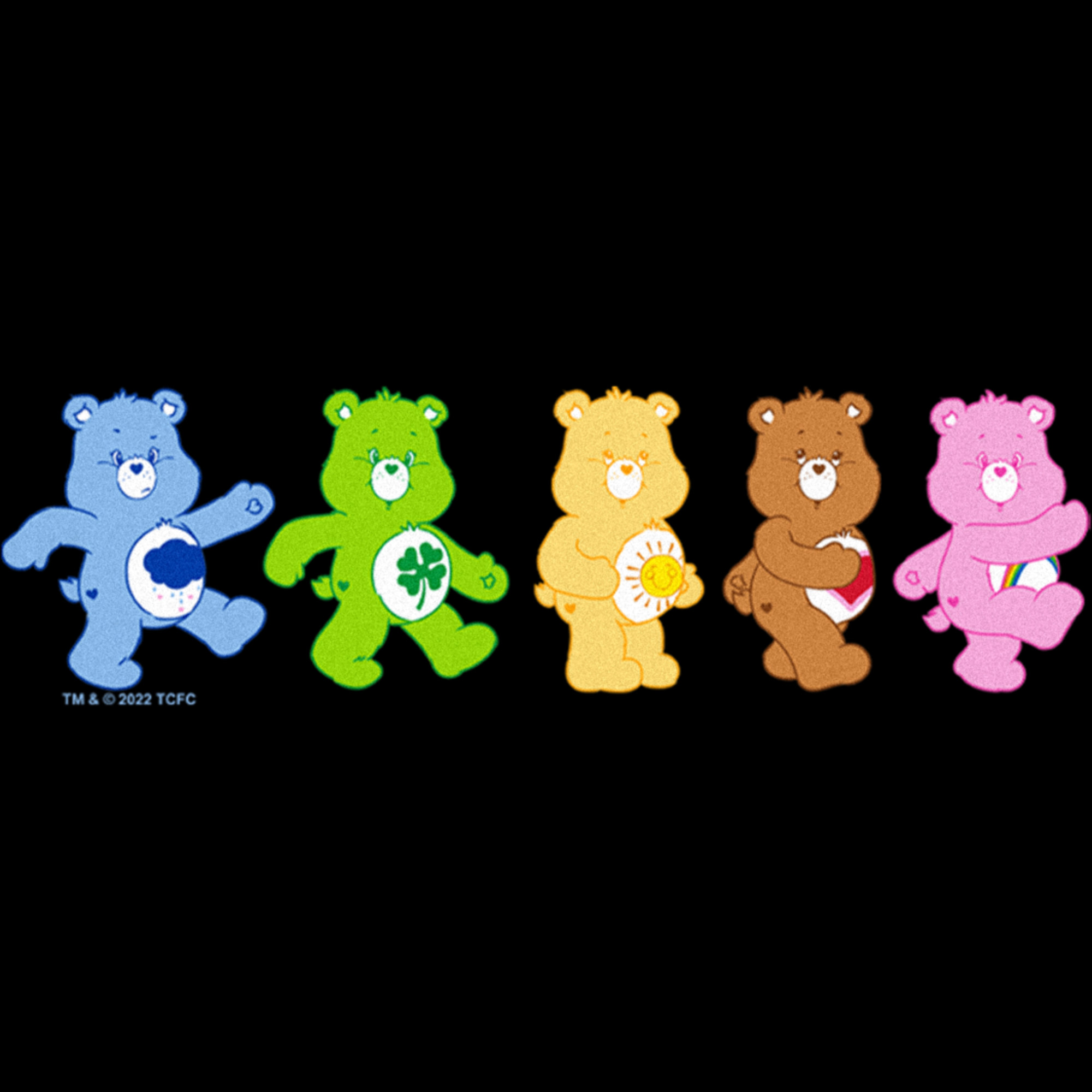 Toddler's Care Bears Walking Bears Line Up T-Shirt - Picture 7 of 18
