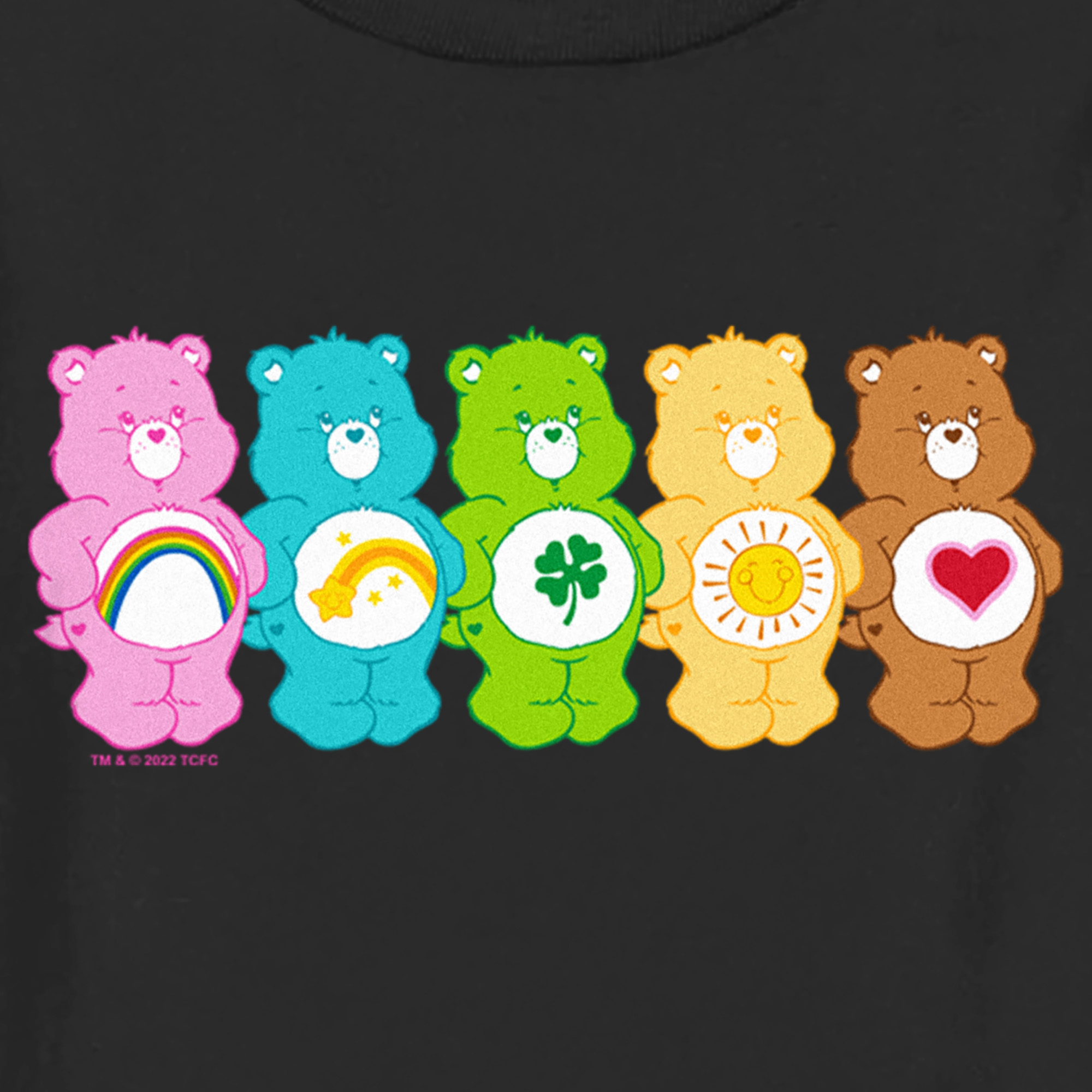 Toddler's Care Bears Colorful Bears Line Up T-Shirt - Picture 7 of 21