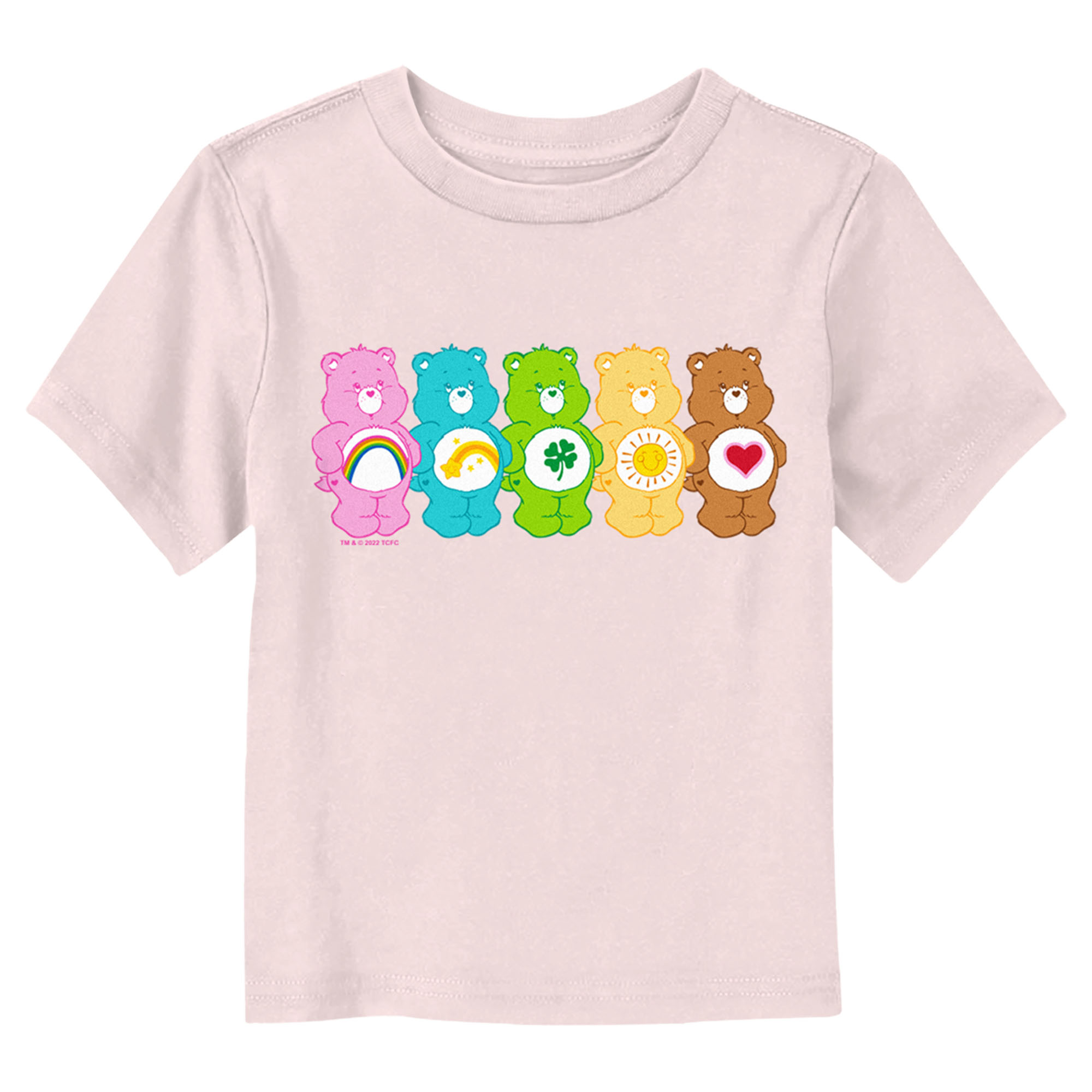 Toddler's Care Bears Colorful Bears Line Up T-Shirt - Picture 12 of 21