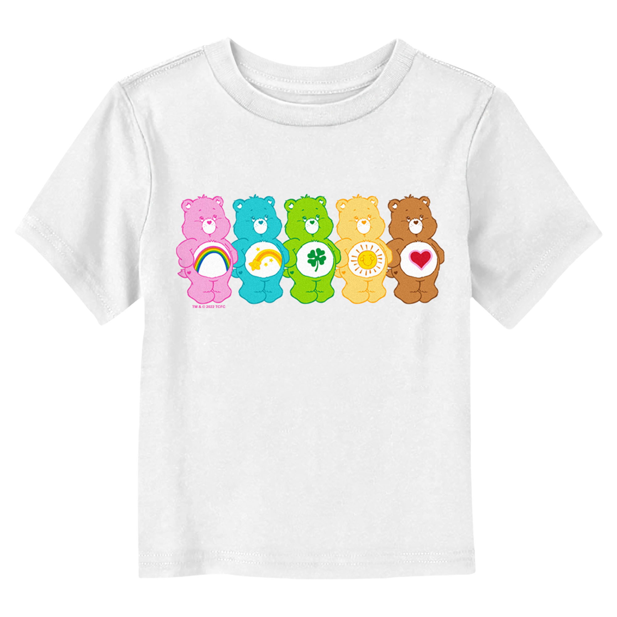 Toddler's Care Bears Colorful Bears Line Up T-Shirt - Picture 19 of 21