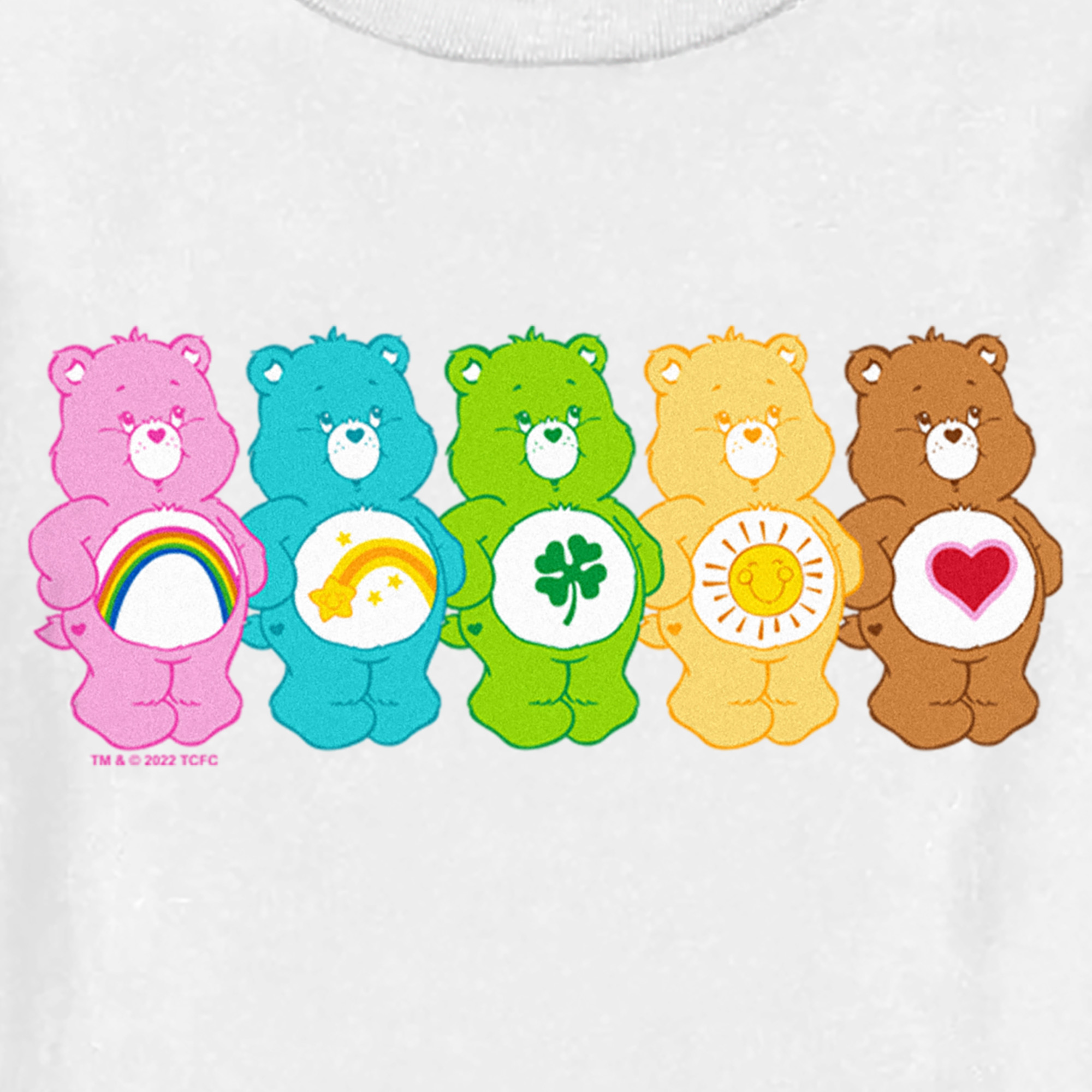 Toddler's Care Bears Colorful Bears Line Up T-Shirt - Picture 20 of 21
