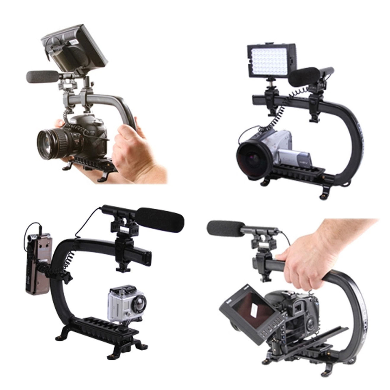 C Shape Bracket Video Handle Handheld Stabilizer Grip for Camera DSLR