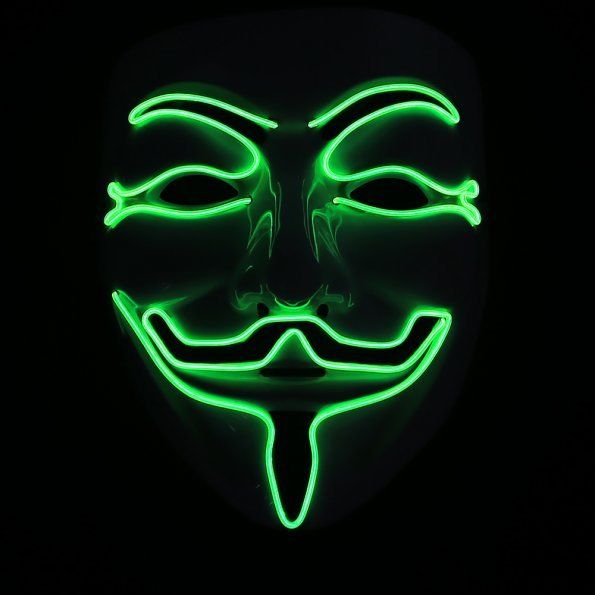 Light Up LED Guy Fawkes for Vendetta Mask EL Wire Mask Rave EDM Halloween Party eBay