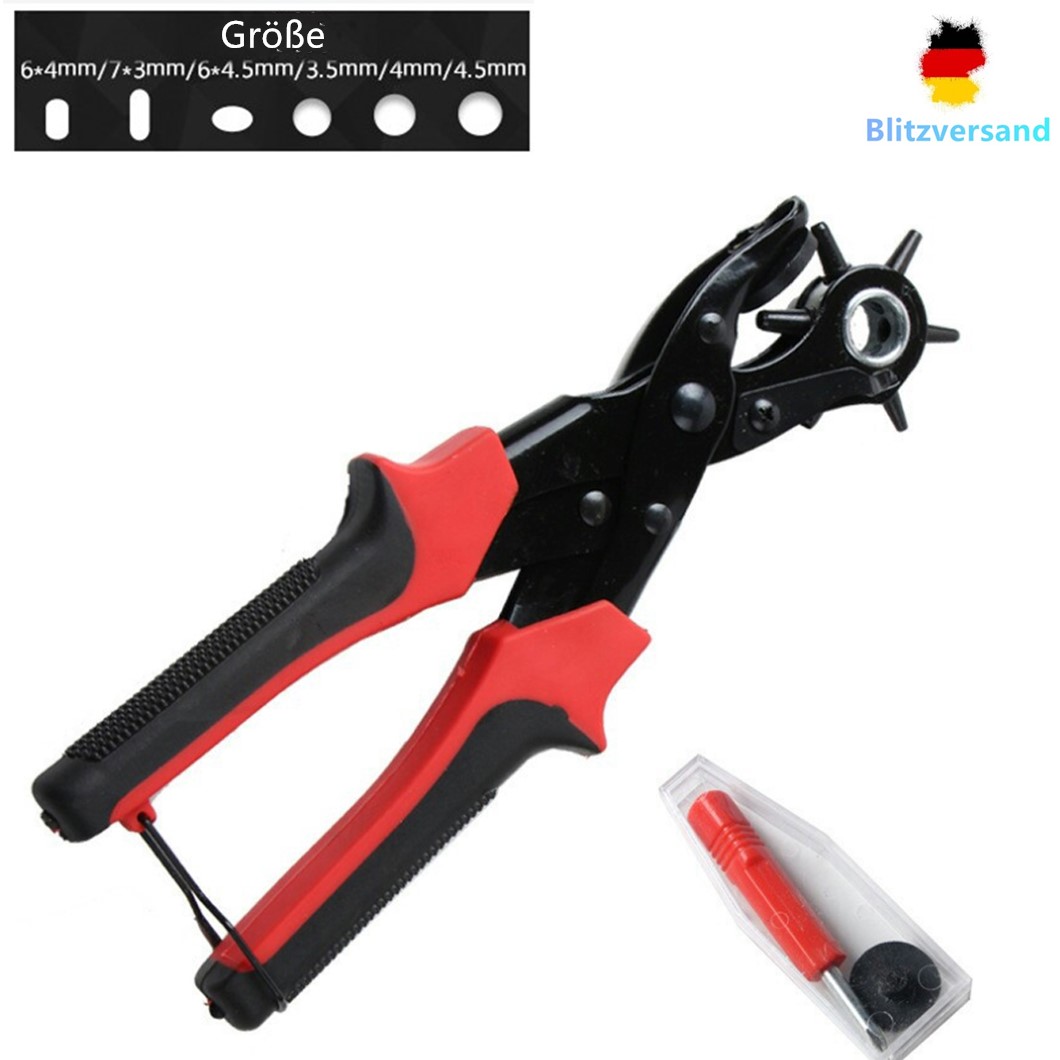 Robuste Leder-Lochzange f/ür Leder G/ürtel verschiedene Gr/ö/ßen
