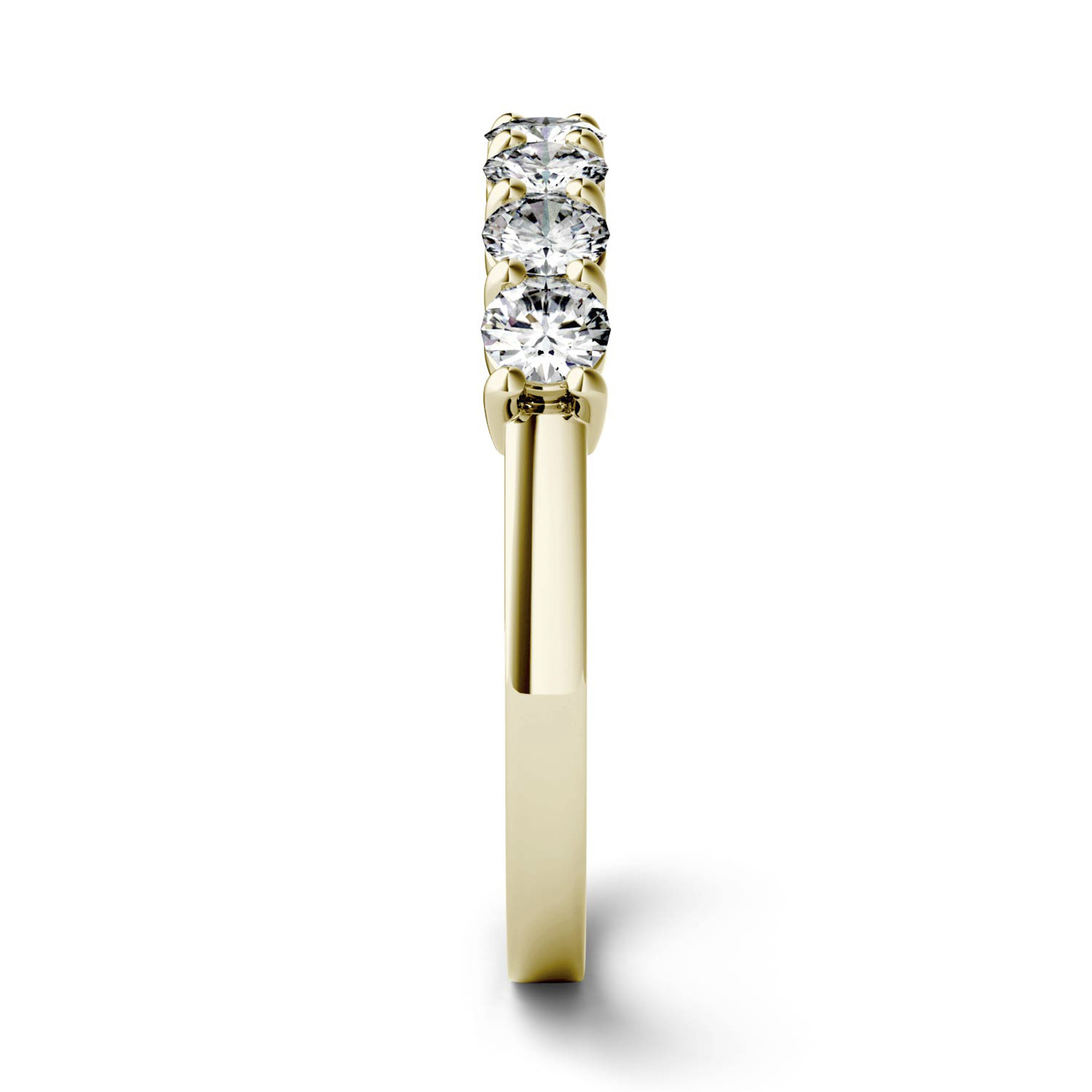 0.70 CTW DEW Lab-Created Moissanite Seven Stone Band in 14K Yellow Gold - Picture 9 of 10