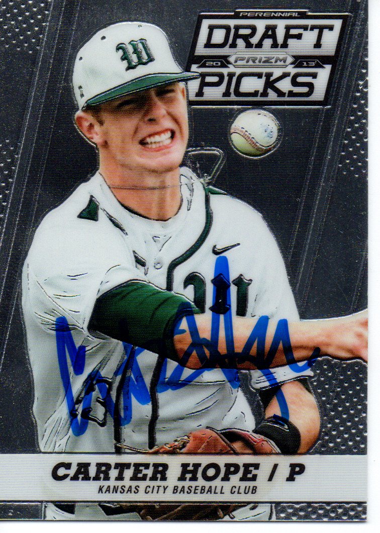 Carter Hope Kansas City Royals 2013 Panini Prizm Draft Signed Card