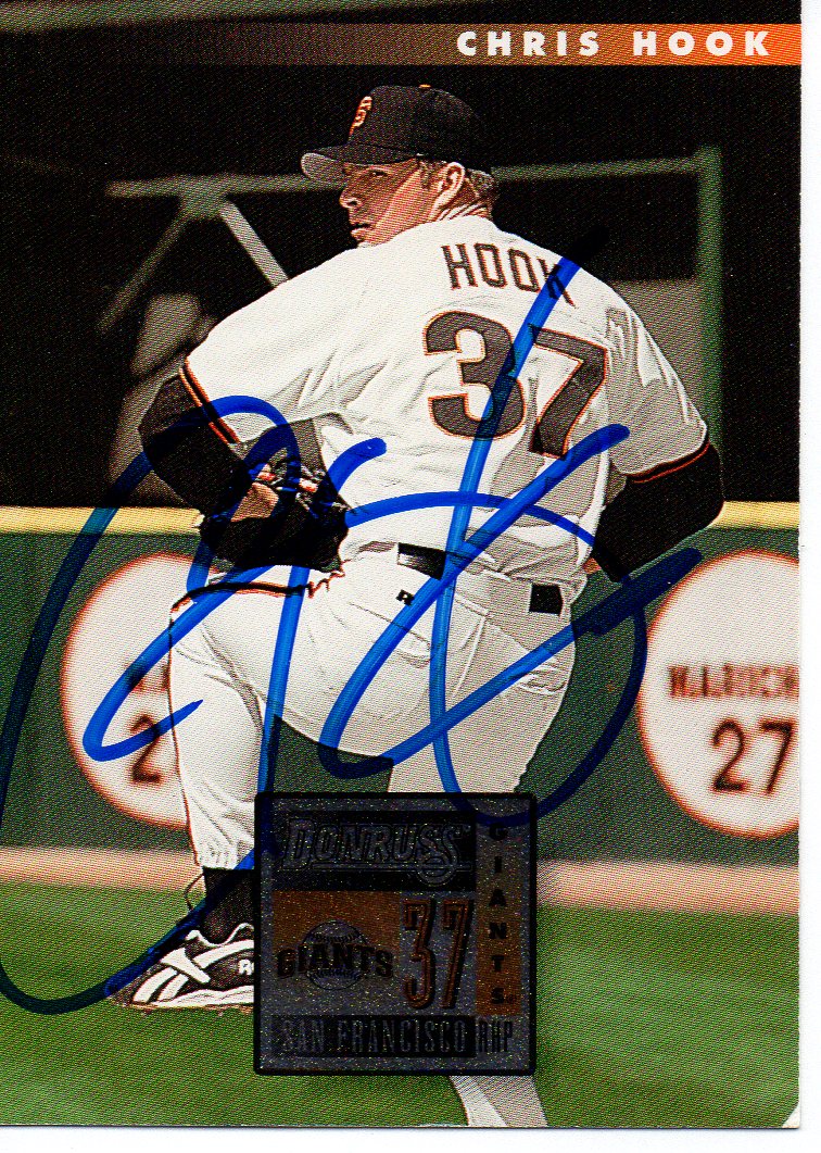 Chris Hook San Francisco Giants 1996 Donruss Signed Card | eBay