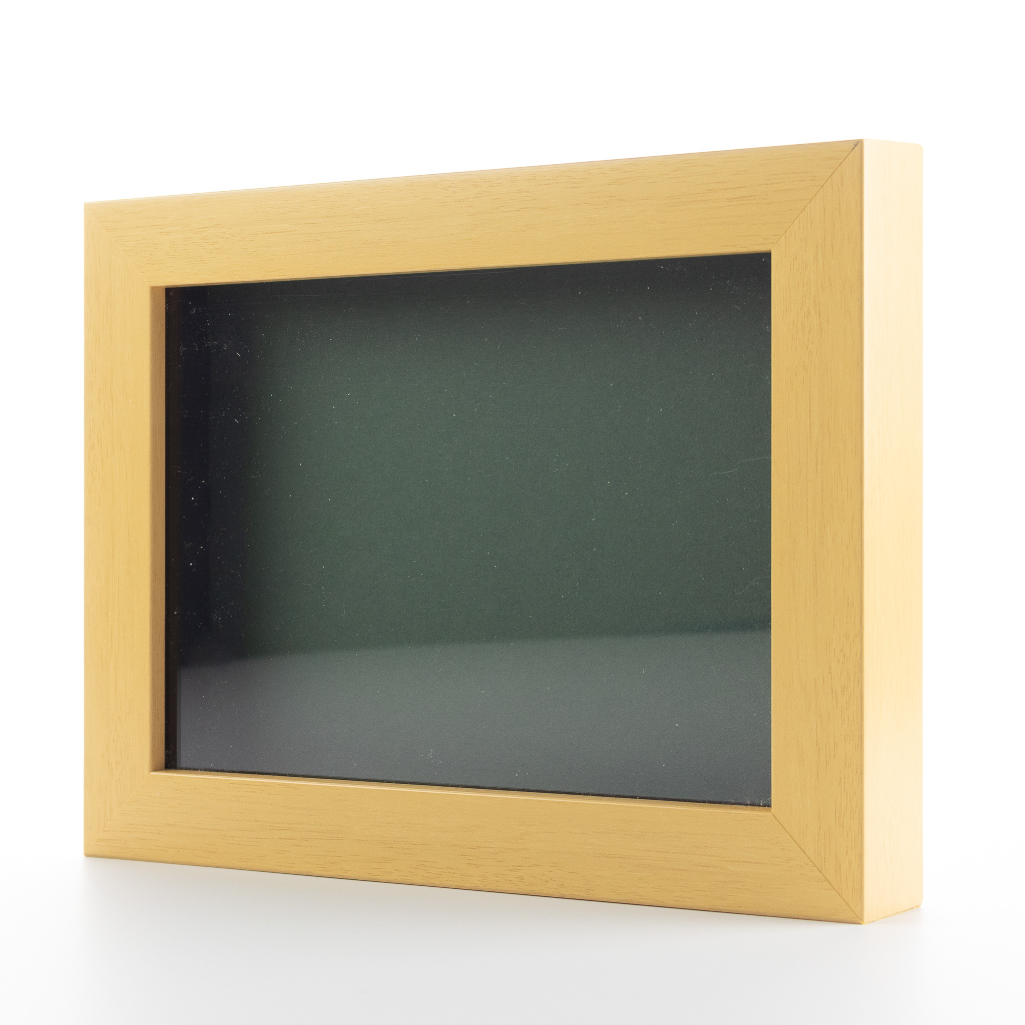 Natural 16×28 Wood Shadow Box With Green Acid-Free Backing 5/8 Usable Depth