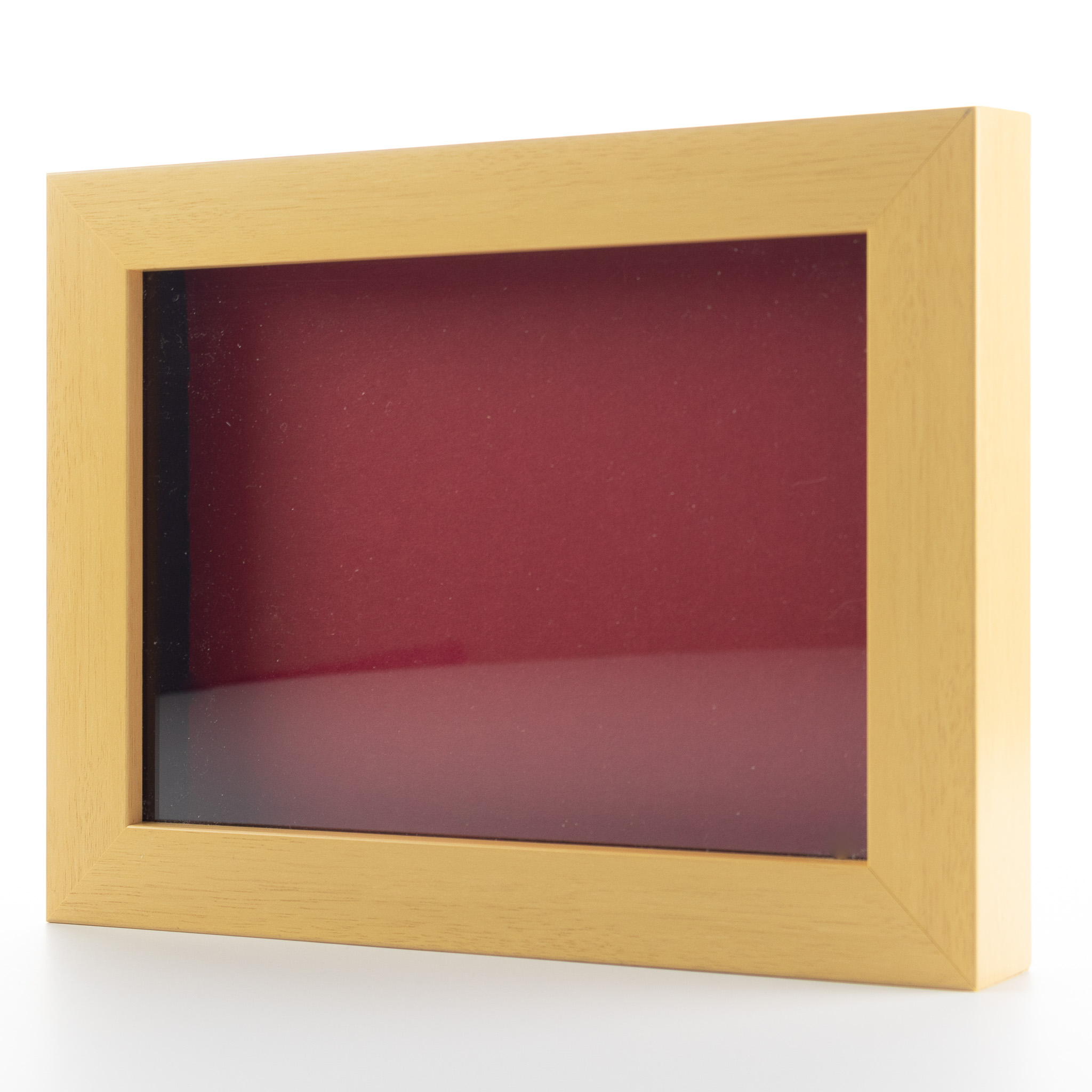 Natural 14×28 Wood Shadow Box With Red Acid-Free Backing 5/8 Usable Depth