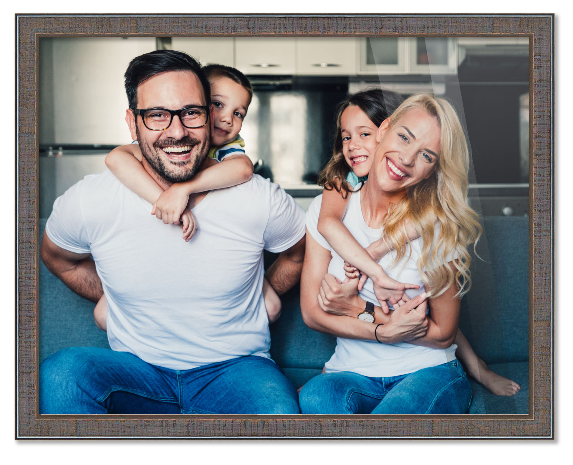 36x26 Silver Pewter Wood Picture Frame - UV Acrylic & Ready To Hang