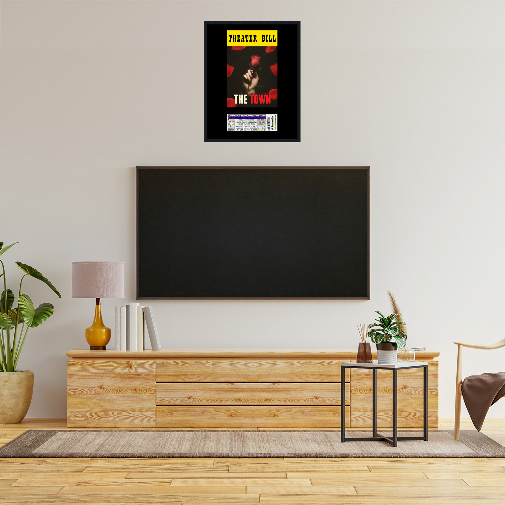 11x14 Black Playbill Frame With Black Mat 2 Openings For Playbill and Ticket - Imagen 3 de 6