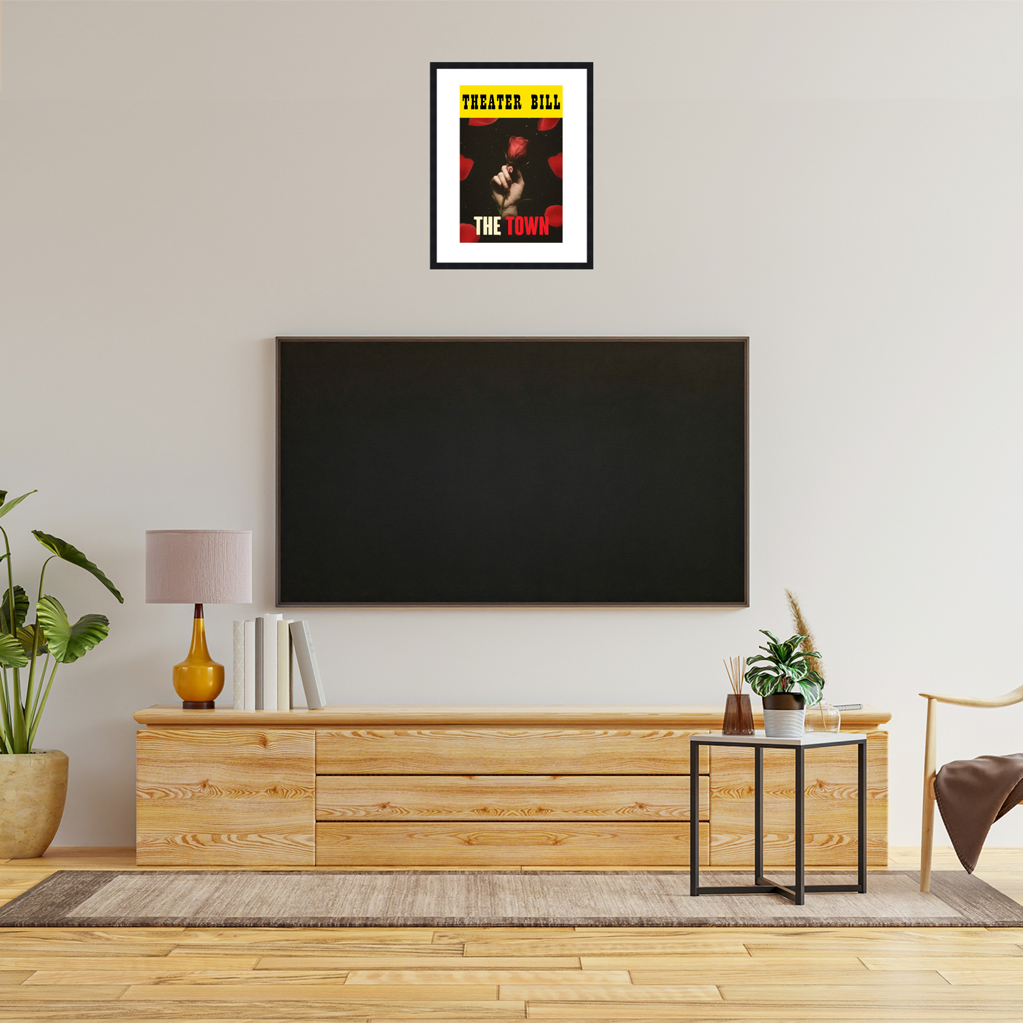 8.5x11 Black Playbill Frame With White Mat With 1 Openings For 1 Playbill detailed image 3
