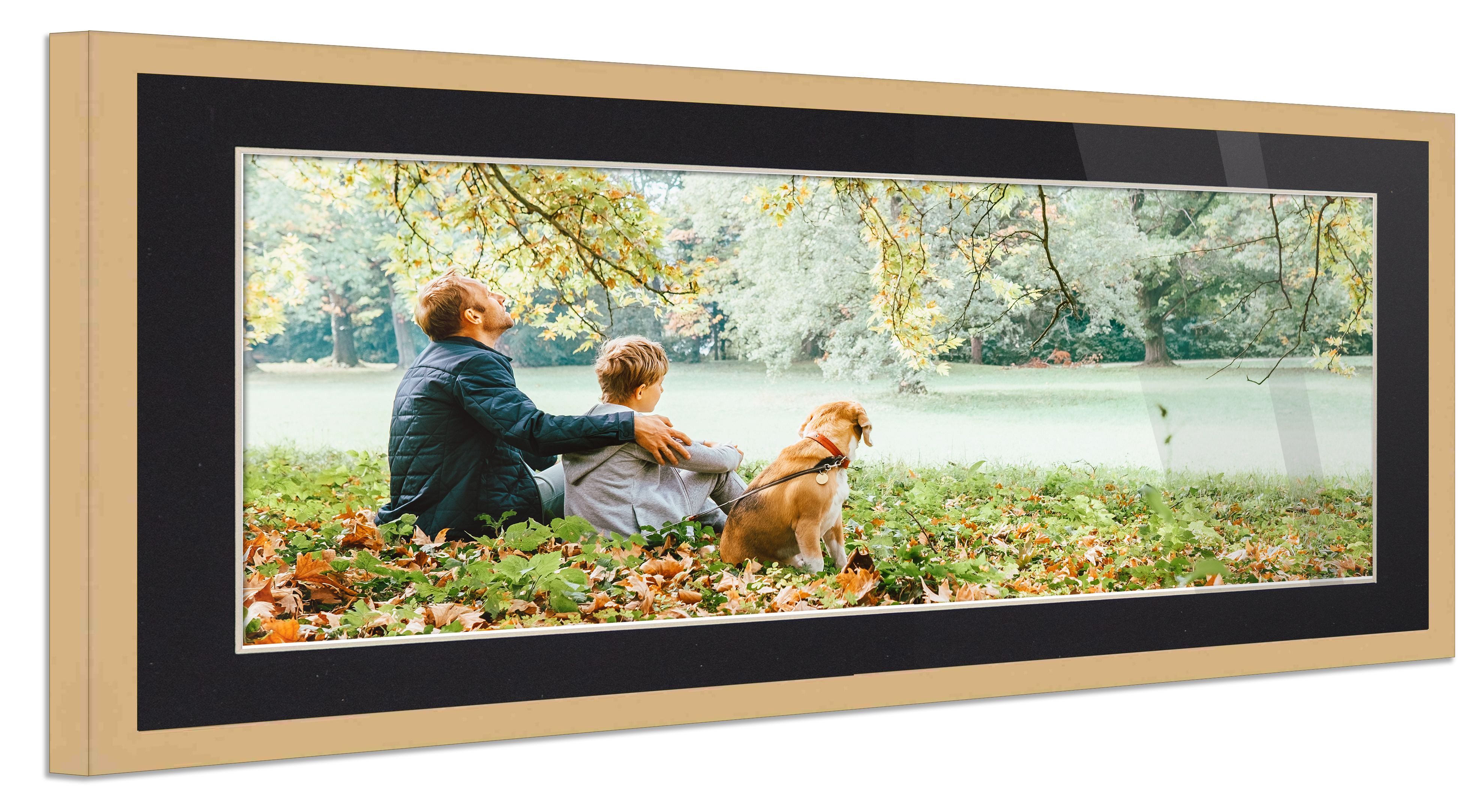 13.5x40 Natural Frame for 13.5x40 Picture or 16x43 Poster Without Black Mat detailed image 2