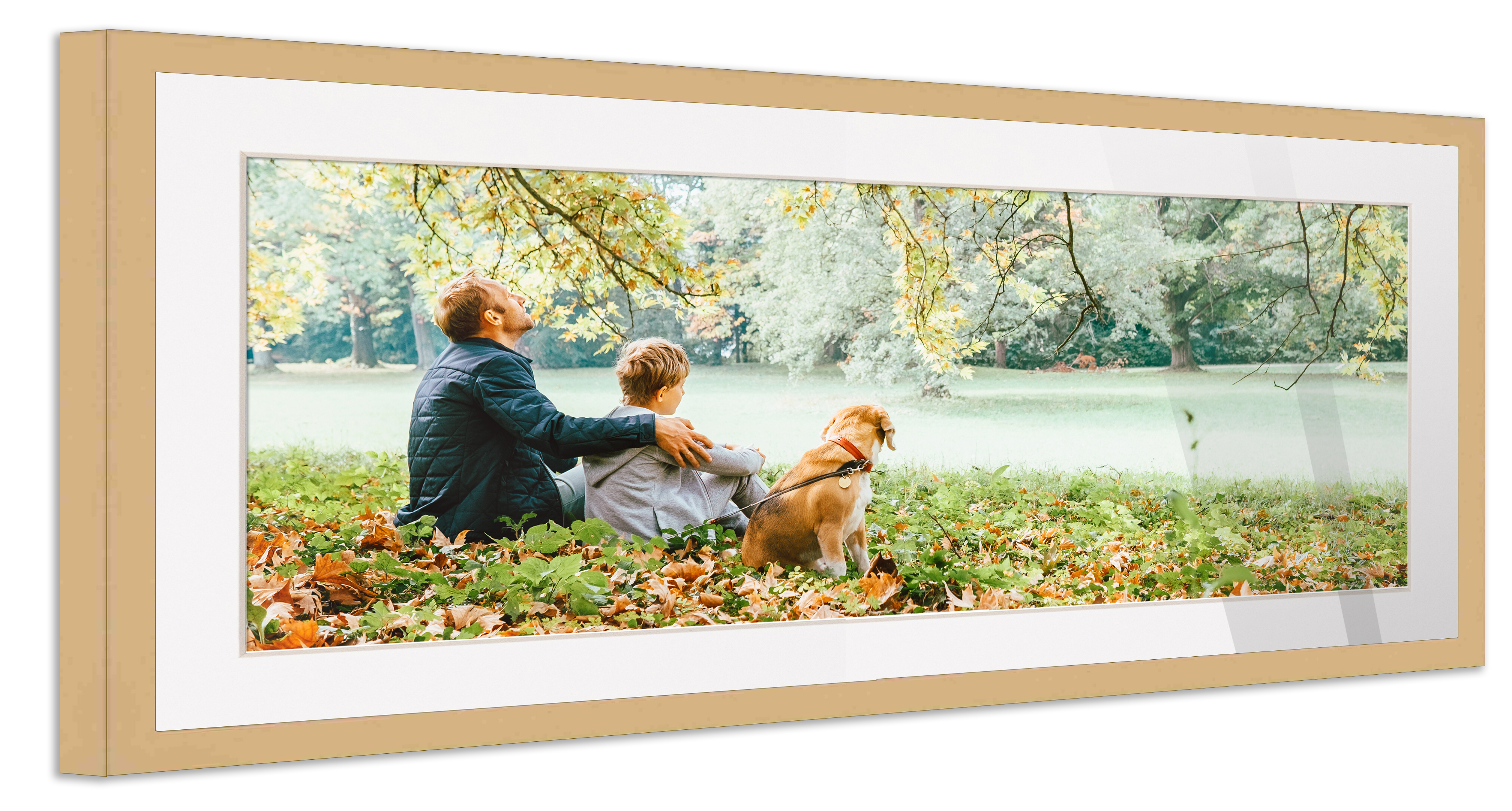 13x39 Natural Frame for 13x39 Picture or 16x42 Poster Without White Photo Mat detailed image 2