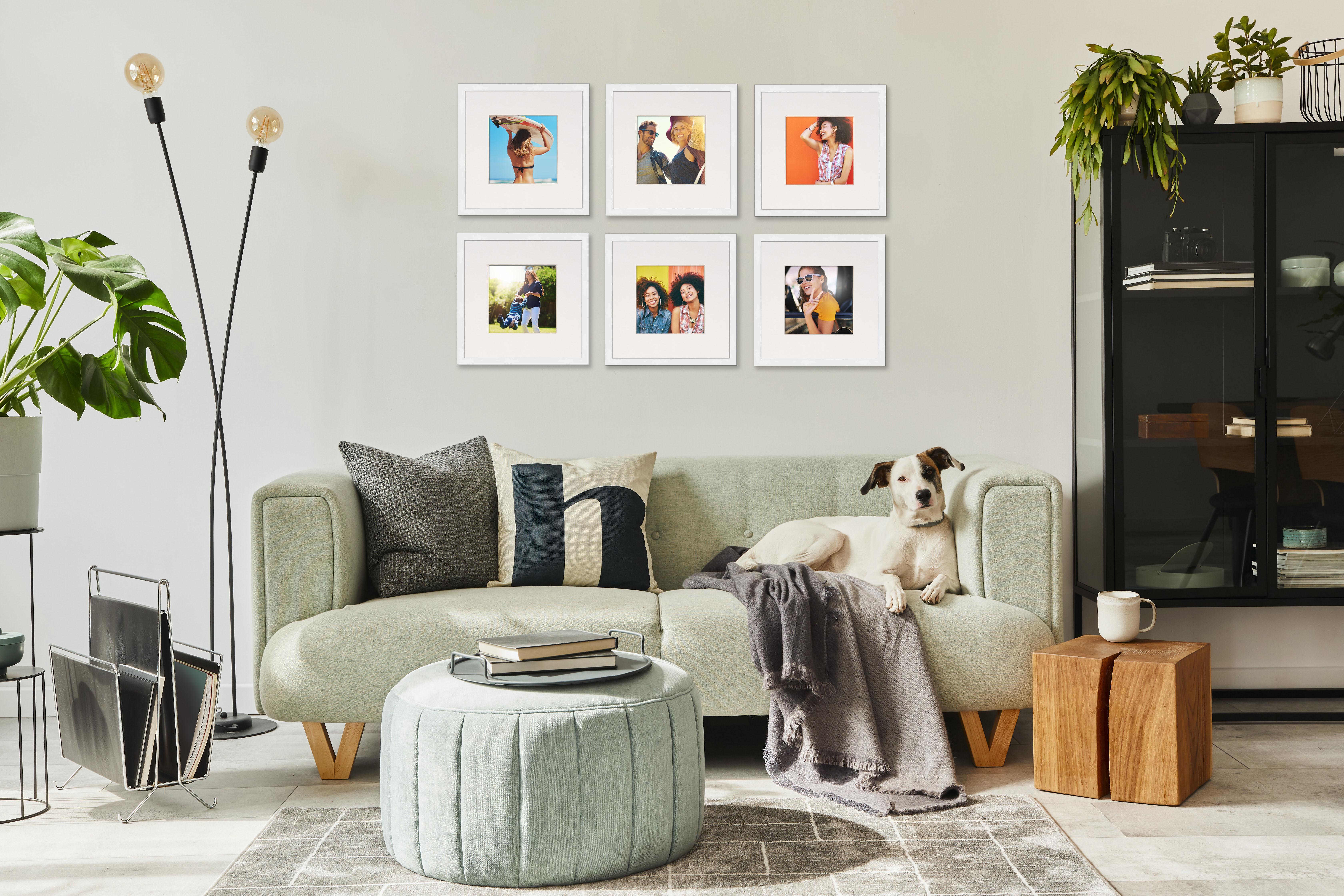 2x2 Frame White for 2x2 Picture or 6x6 Art Poster Without White Photo Mat detailed image 3
