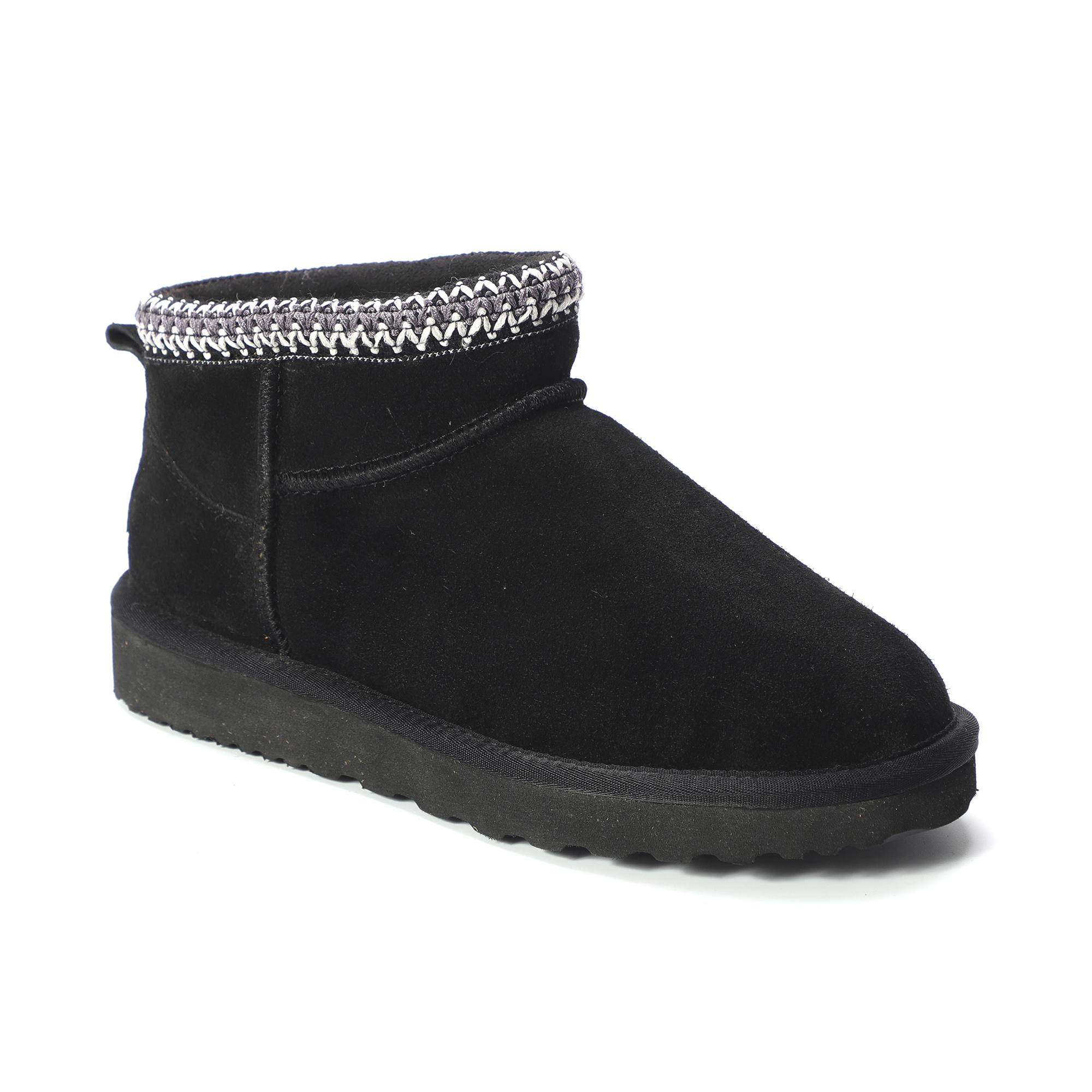AUS WOOLI UGG Unisex Sheepskin Wool Altona Ankle Braid Boots - Picture 3 of 26