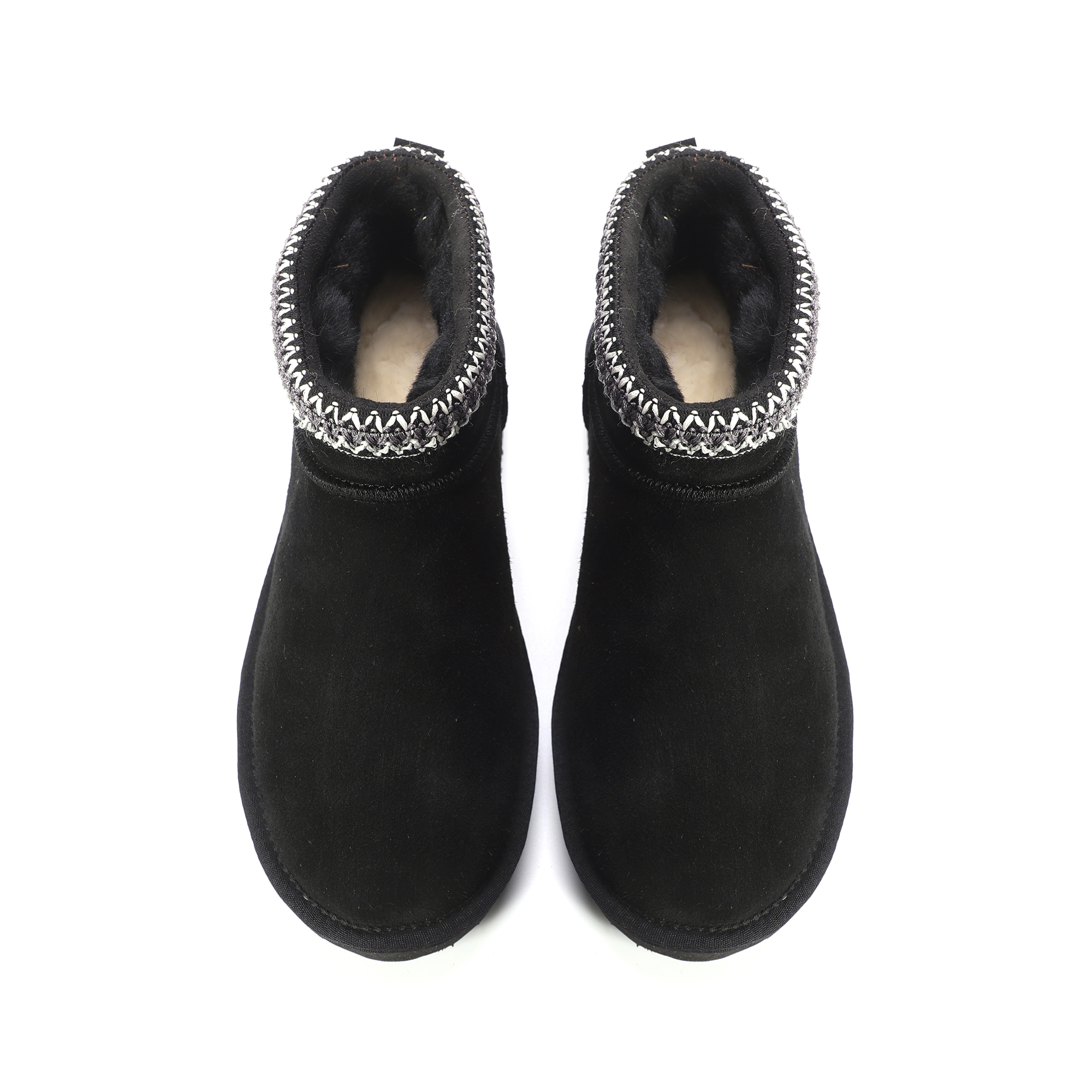 AUS WOOLI UGG Unisex Sheepskin Wool Altona Ankle Braid Boots - Picture 4 of 26
