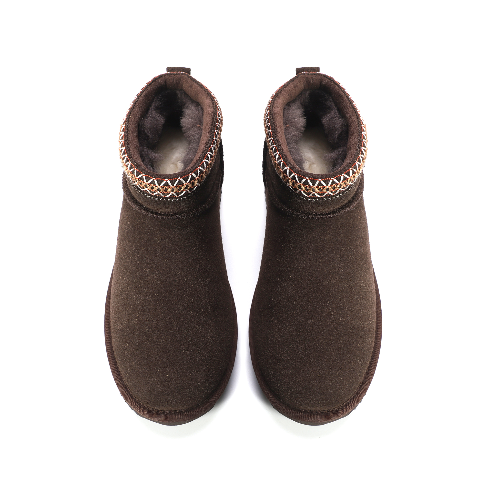 AUS WOOLI UGG Unisex Sheepskin Wool Altona Ankle Braid Boots - Picture 16 of 26