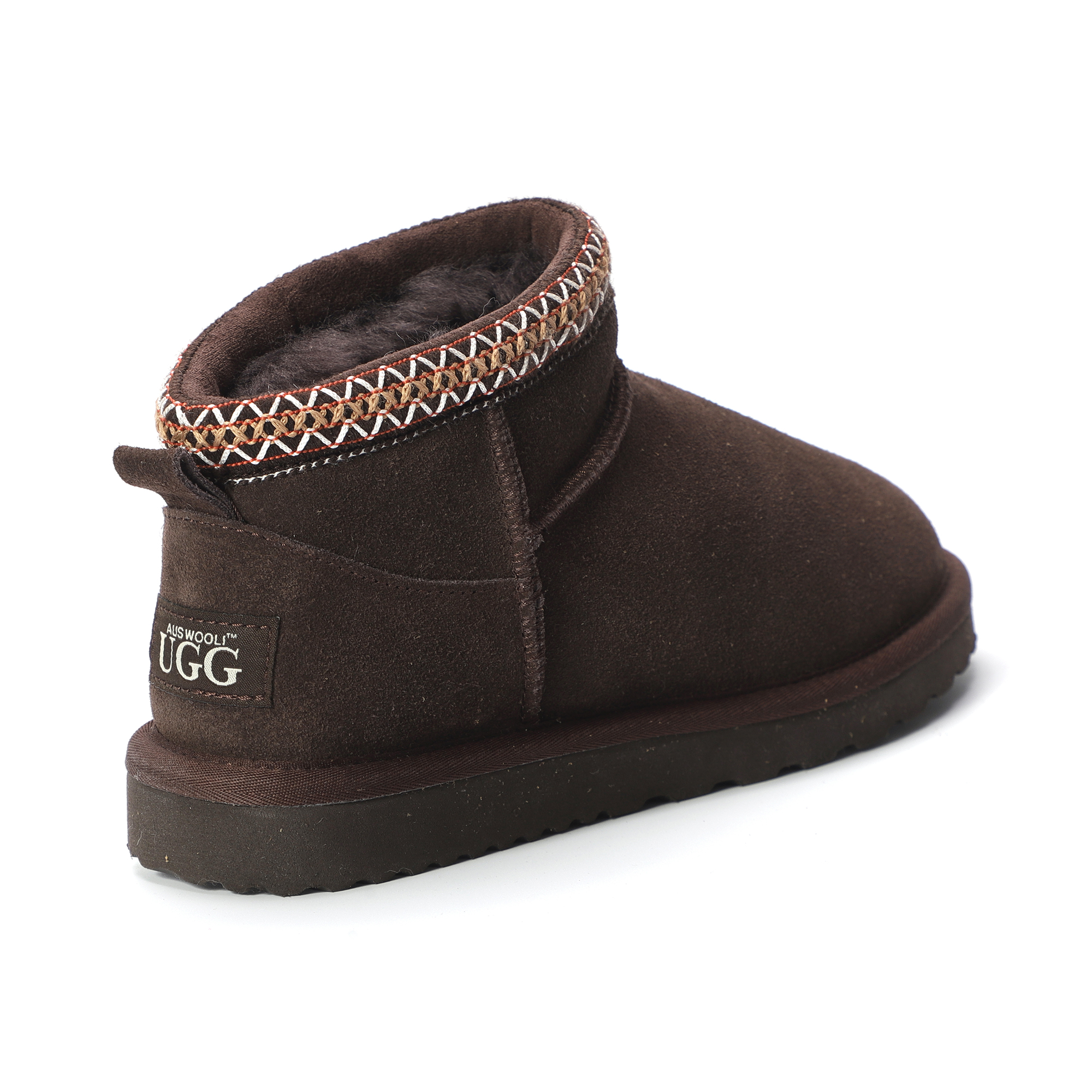 AUS WOOLI UGG Unisex Sheepskin Wool Altona Ankle Braid Boots - Picture 20 of 26