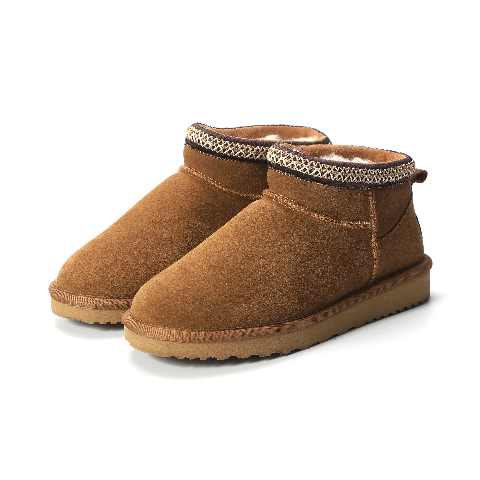 AUS WOOLI UGG Unisex Sheepskin Wool Altona Ankle Braid Boots - Picture 25 of 26