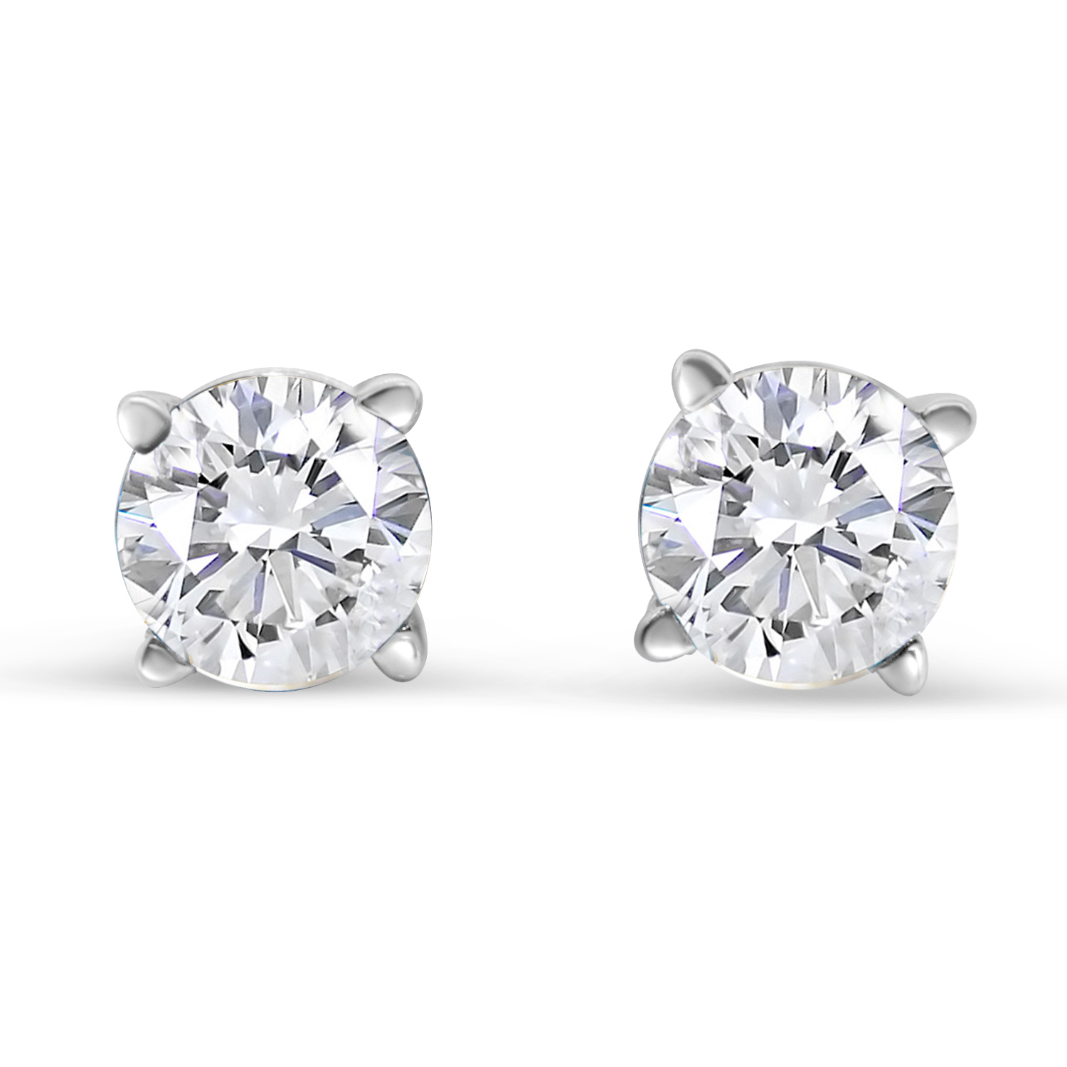 G/I1 1/4 Carat TW Diamond Stud Earrings in 14k White Gold or Yellow Gold - Picture 5 of 9
