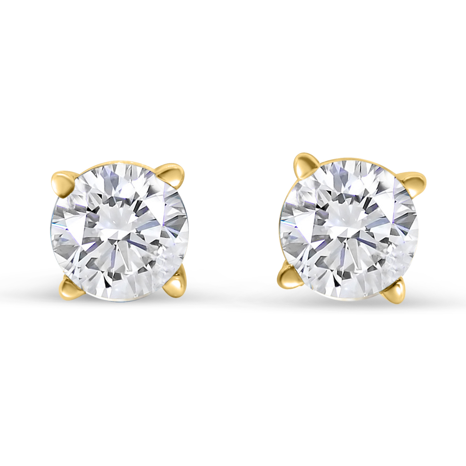 G/I1 1/4 Carat TW Diamond Stud Earrings in 14k White Gold or Yellow Gold - Picture 8 of 9