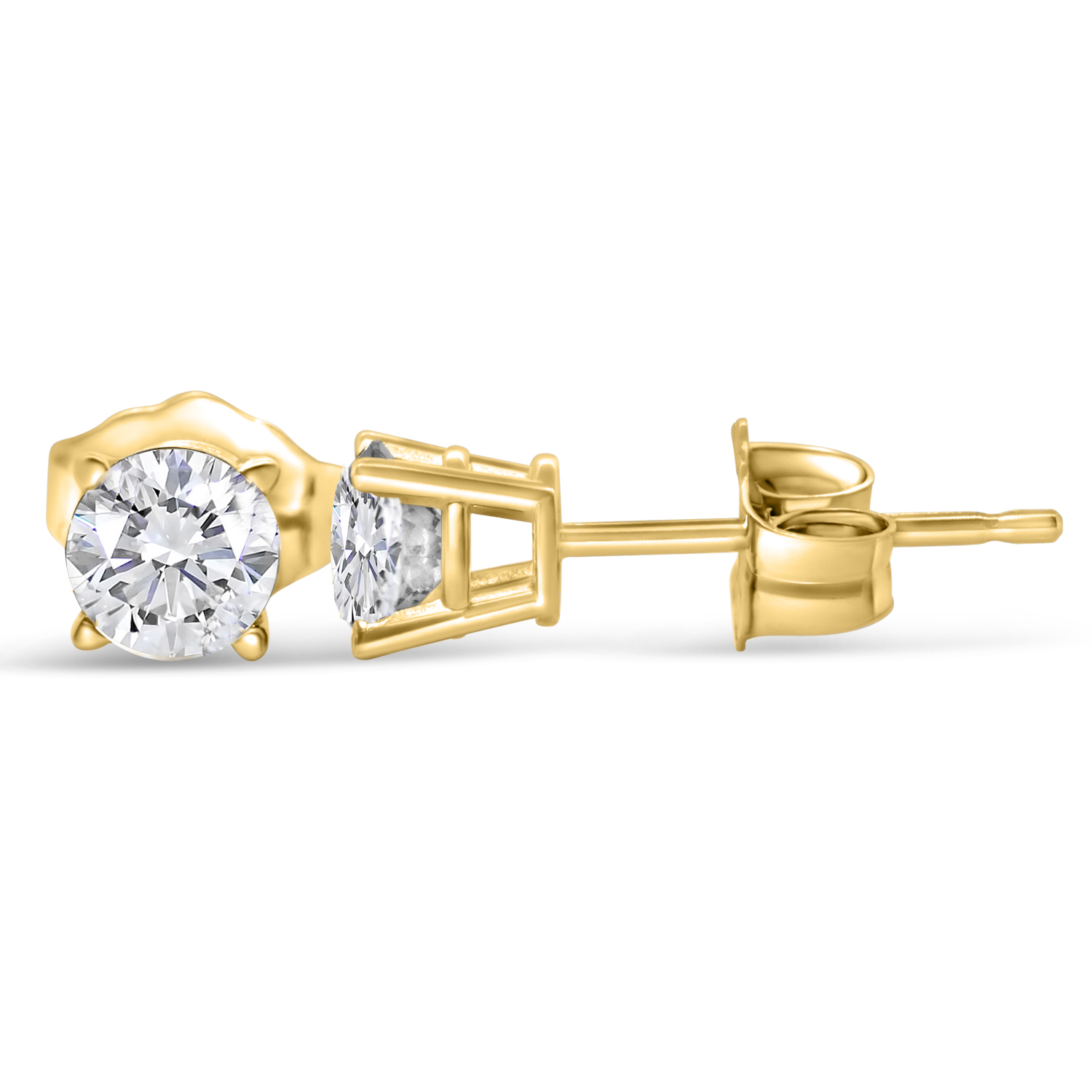 G/I1 1/4 Carat TW Diamond Stud Earrings in 14k White Gold or Yellow Gold - Picture 9 of 9