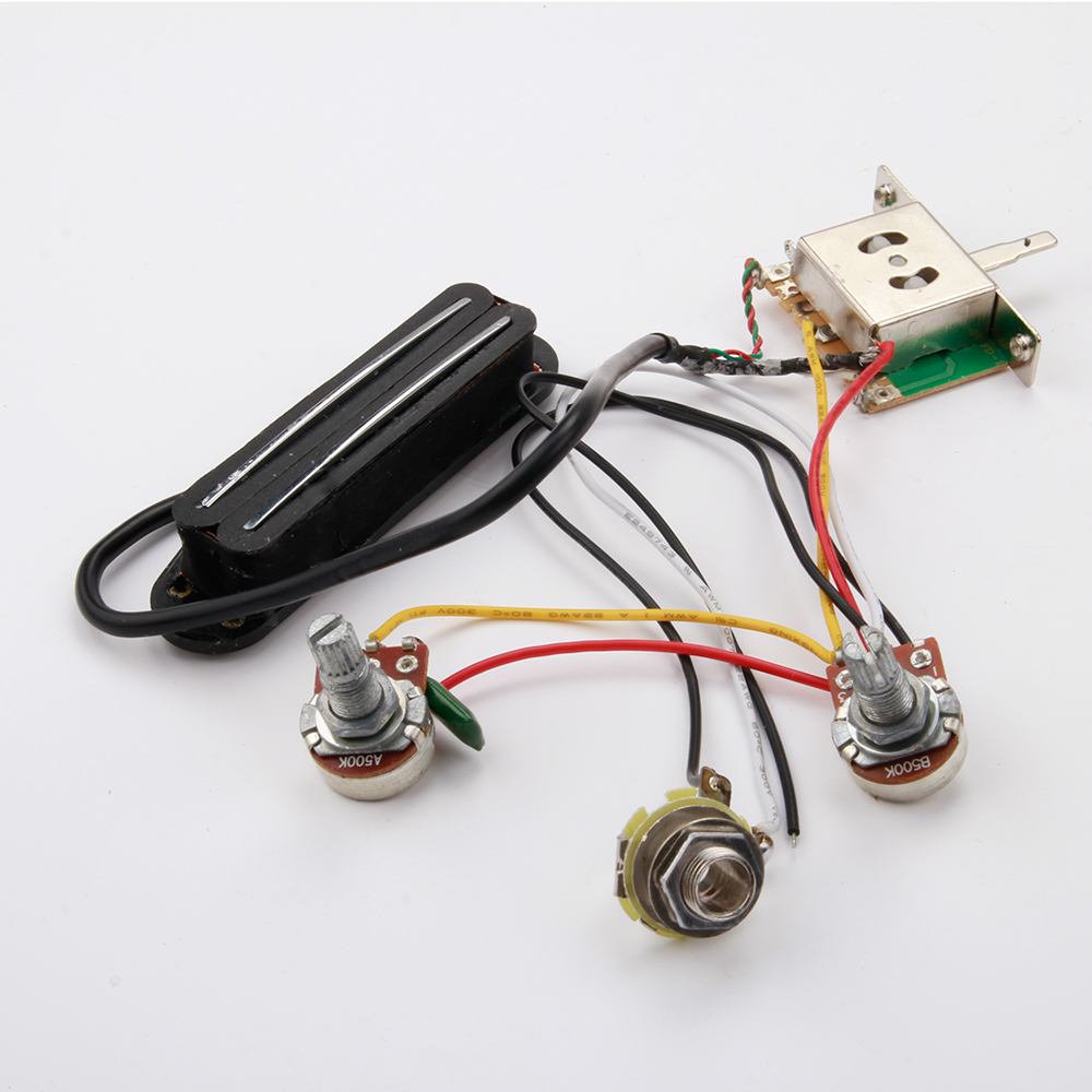 New Guitar Wiring Harness Pickup 1v2t 5 Way Switch 500k Pots For