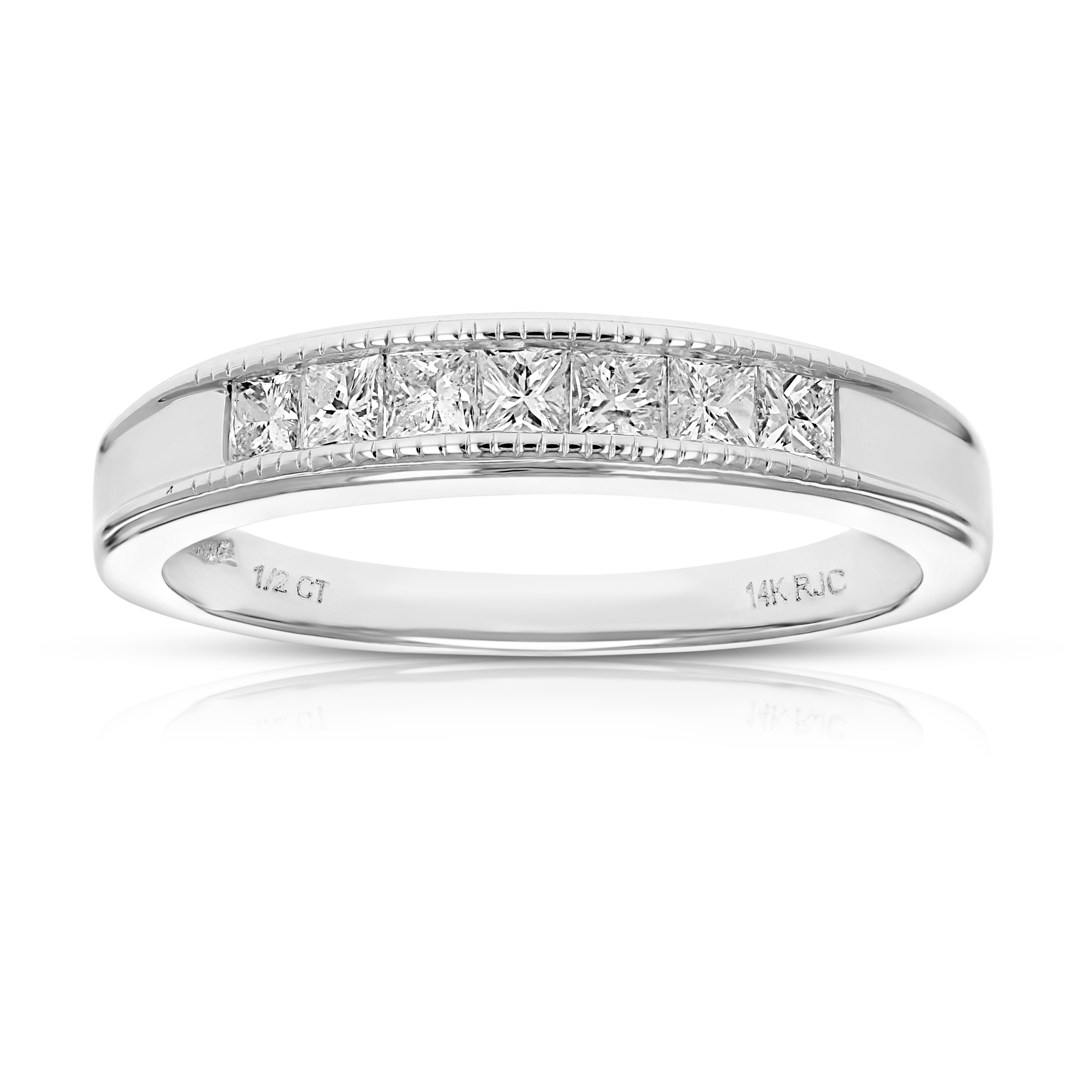Vir Jewels 1/2 Carat Diamond Wedding Band - 14K Yellow Gold, Size 6.5, 10 Stones