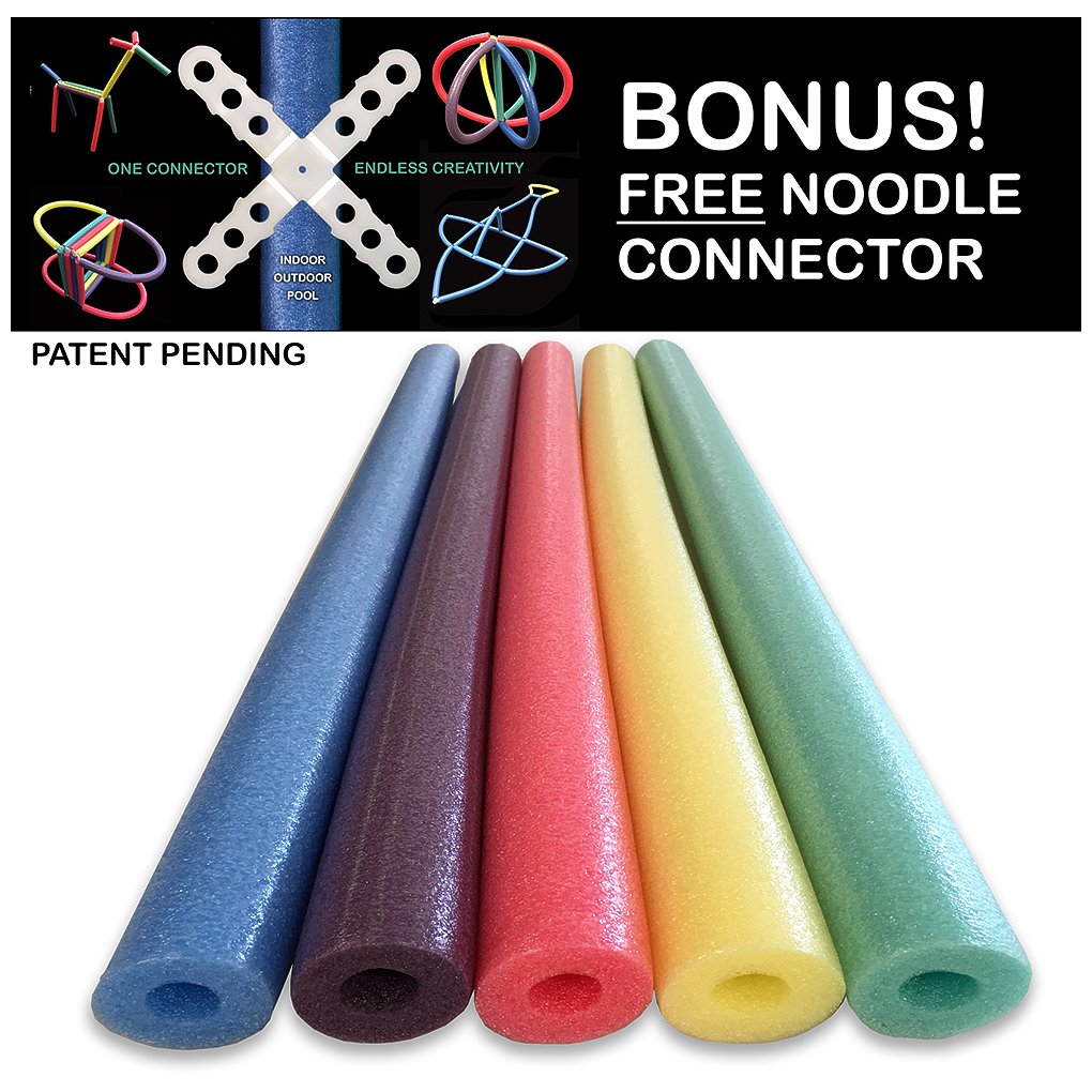 Deluxe Foam Pool Swim Noodles 5 PACK 52 Inch Wholesale Pricing Bulk