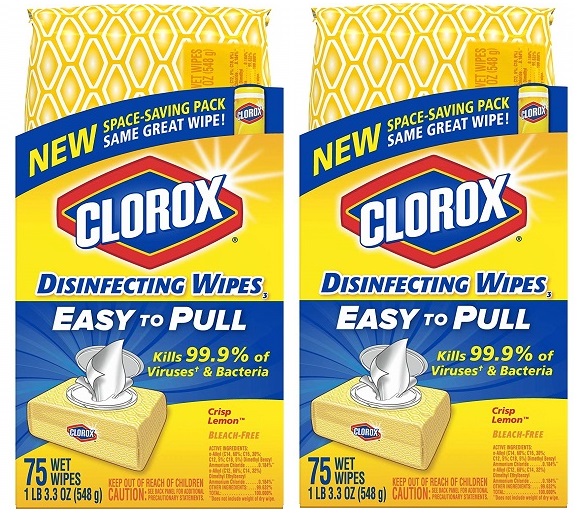 Clorox Disinfecting Wipes Crisp Lemon 2 Pack 44600314044 eBay