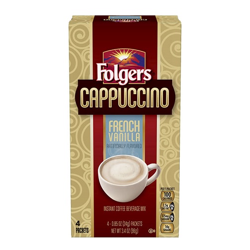 Folgers Cappuccino French Vanilla Instant Coffee Mix 25500204086 eBay